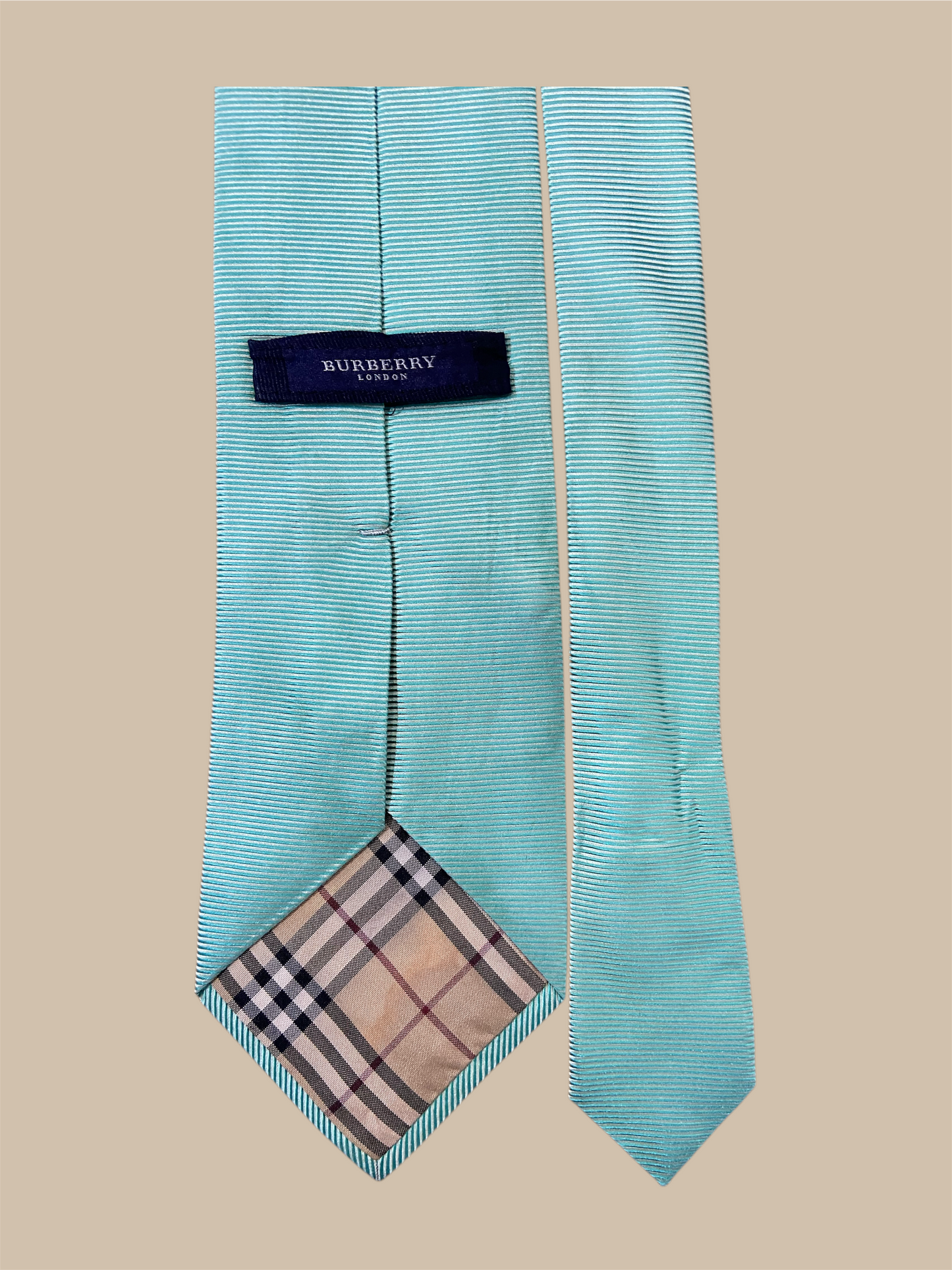Burberry Mint Green Tonal Stripe Silk Tie