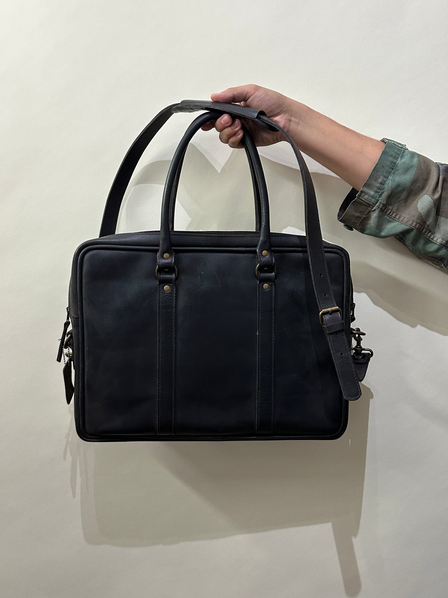 Exmore Dark Brown Leather Portfolio Briefcase