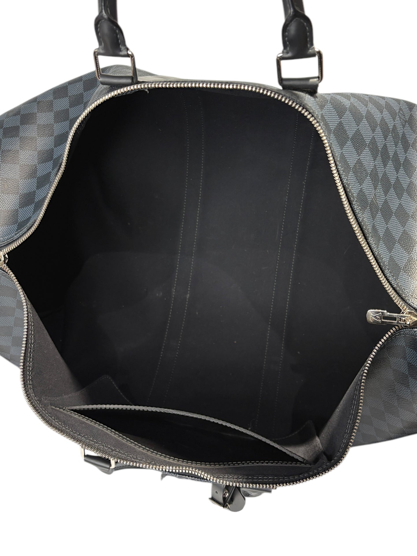 Louis Vuitton Navy & Black Coated Canvas Damier Keepall Bandoulière 55