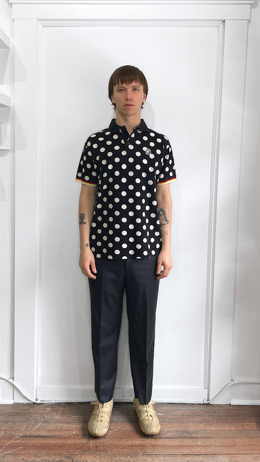 Billionaire Boys Club Black & White Polka Dot Polo Shirt Medium