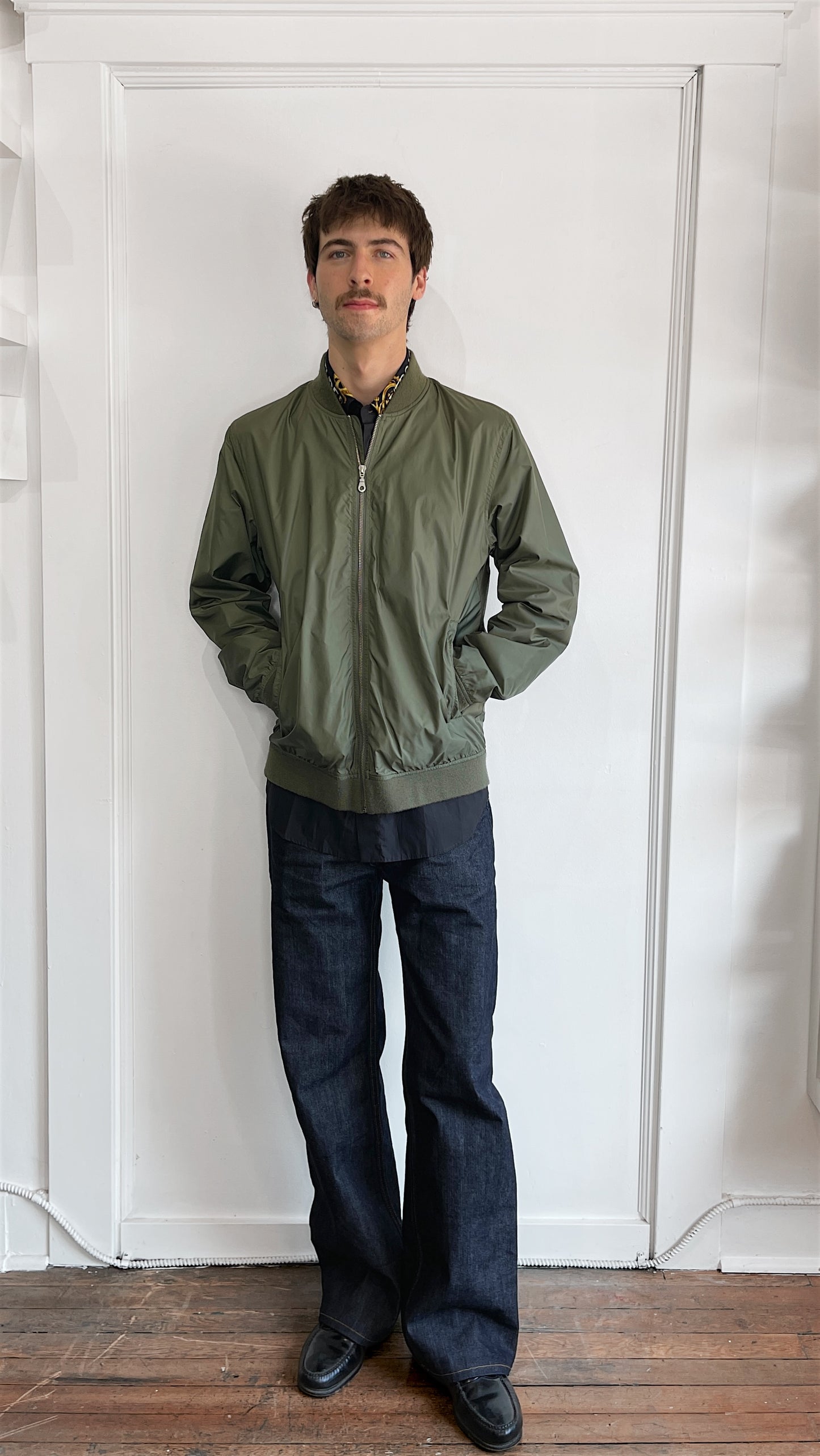 Norse Projects Green Ryan Light Ripstop Bomber Jacket Large
