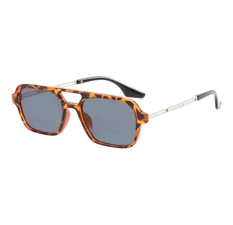 Rectangle Frame Aviator Style Everyday Sunglasses