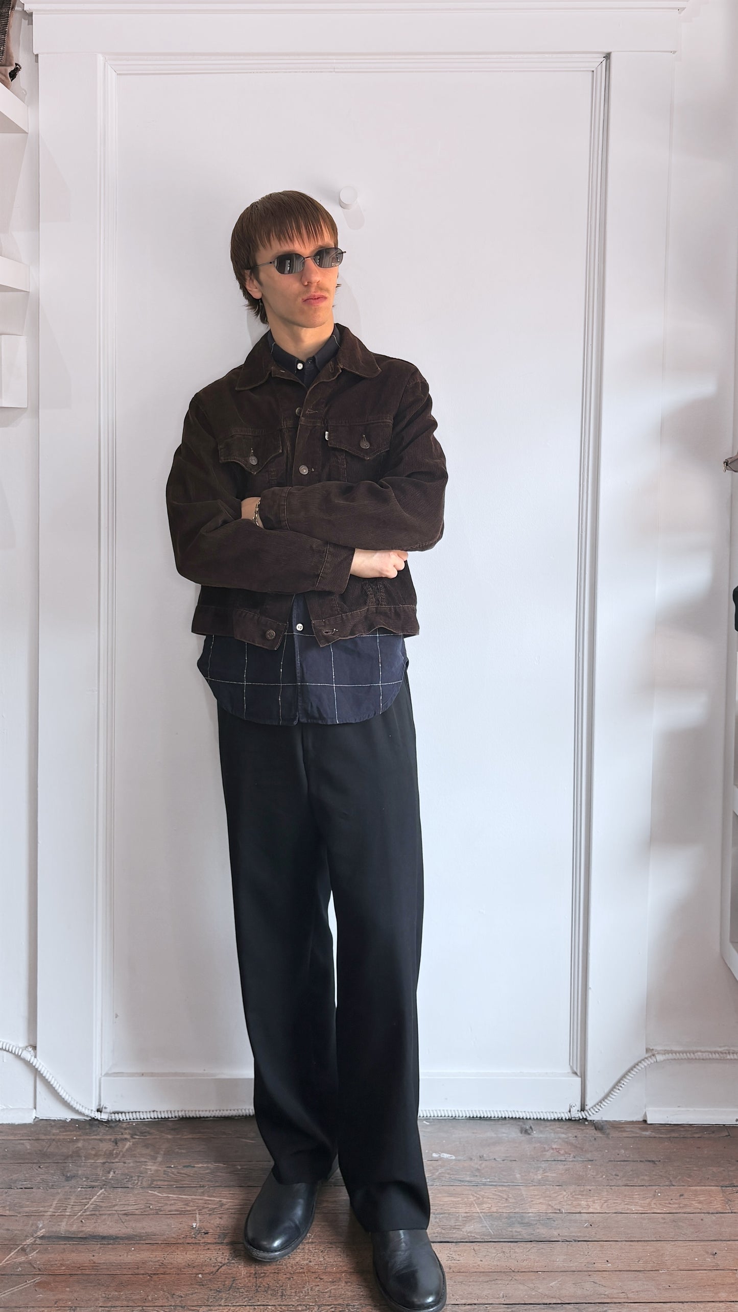 Levi's Dark Brown Corduroy Trucker Jacket 42