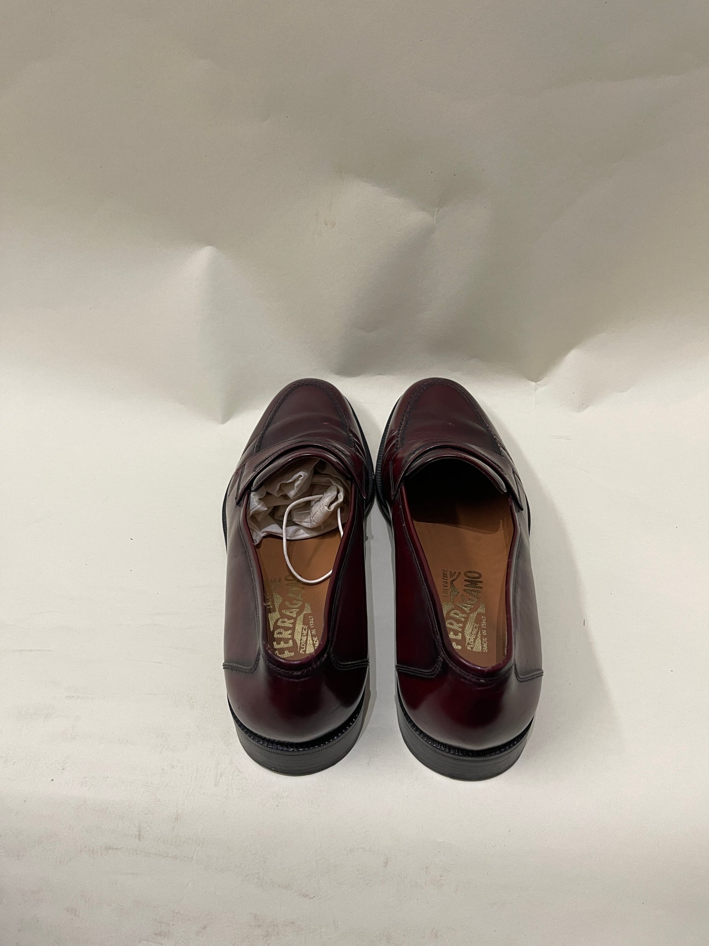 Salvatore Ferragamo Oxblood Leather Penny Loafers 7.5 M / 9 W
