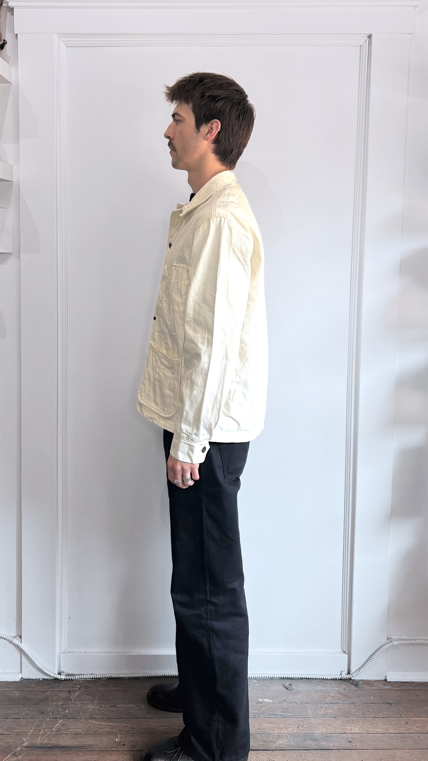 Tellason Off White Cone Denim Coverall Jacket Medium