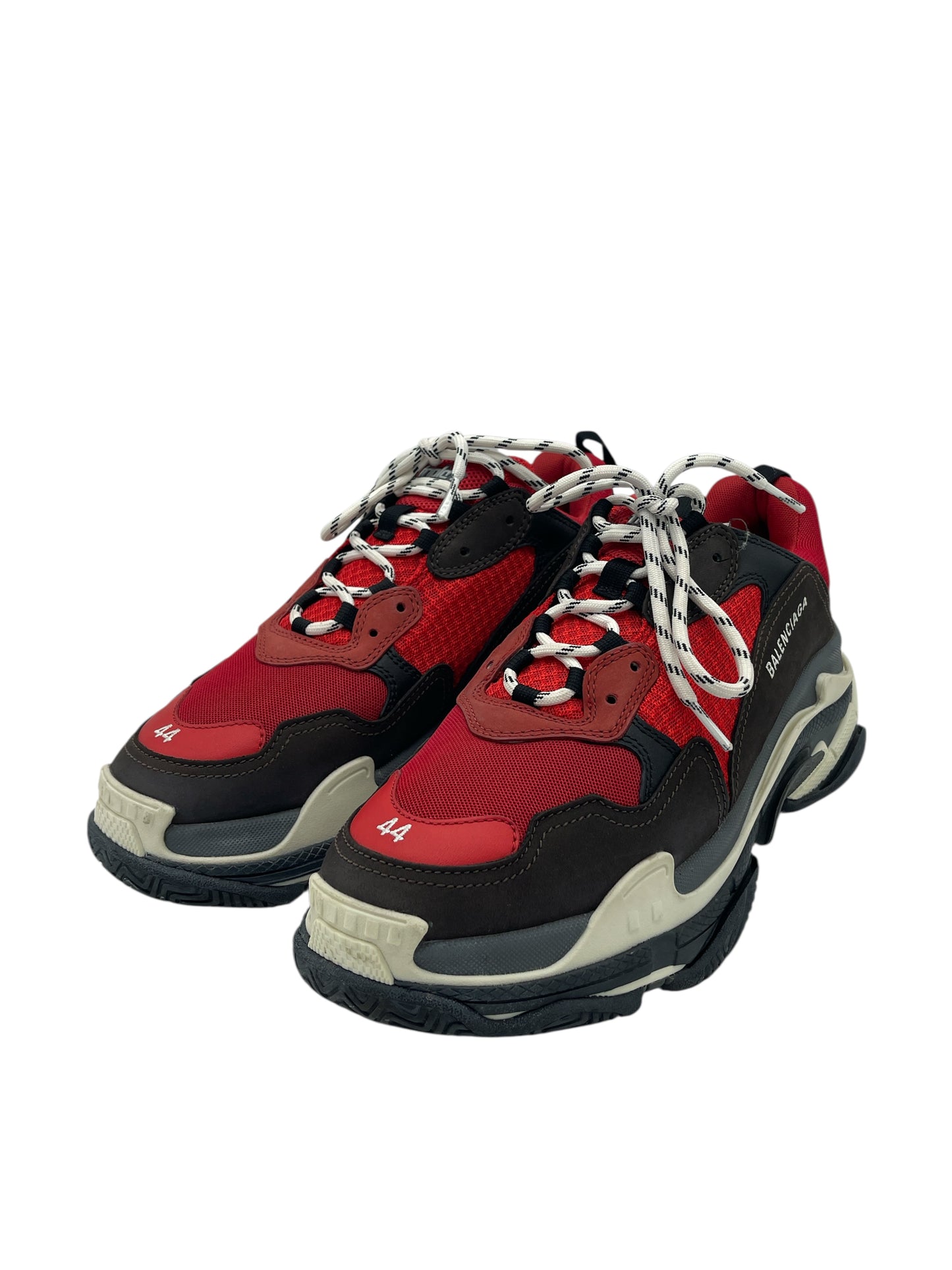 Balenciaga Red Black Triple S Sneakers 11 M / 12.5 W