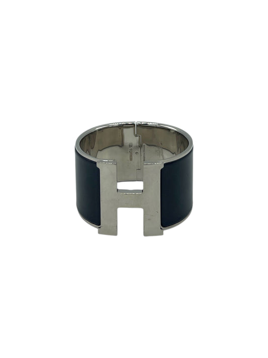 Hermes Black & Silver Clic Clac 'H' Bracelet