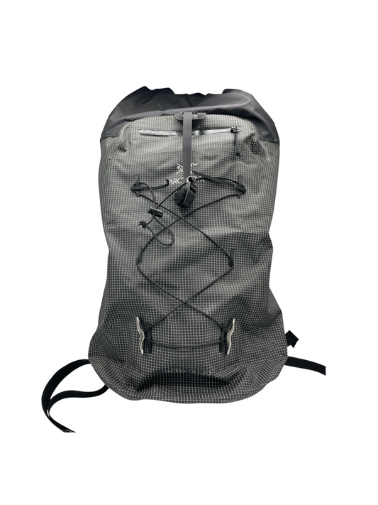 Arc'teryx Charcoal Grey Grid Pattern Alpha FL 30 Backpack - Genuine Design 1