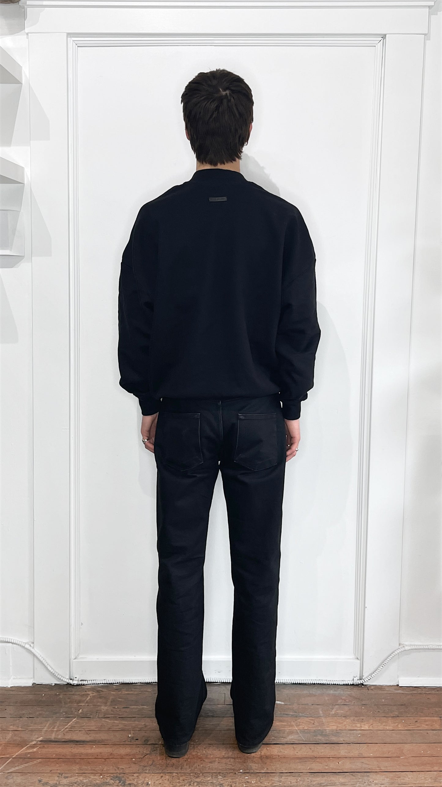 Fear Of God Black 'Eternal' Oversized Crewneck Sweater Small