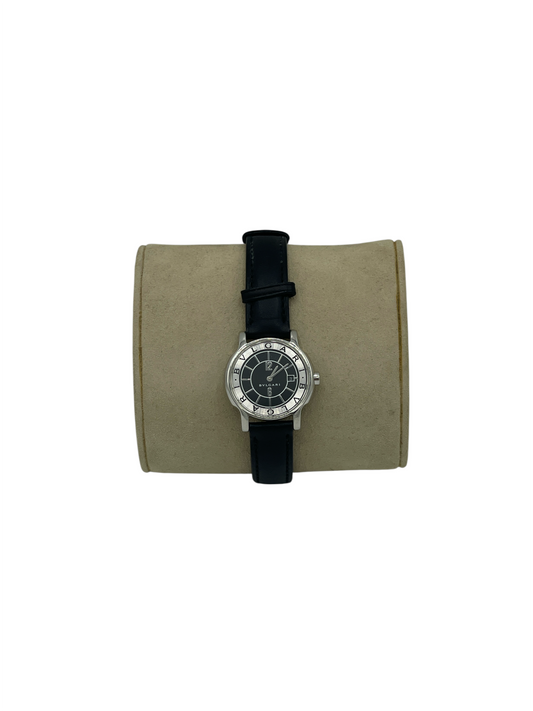 Bvlgari Black & Silver Solo Tempo Watch