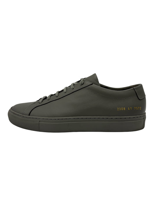 Common Projects Cement Grey Saffiano Leather Achilles Sneakers 9 M / 10.5 W