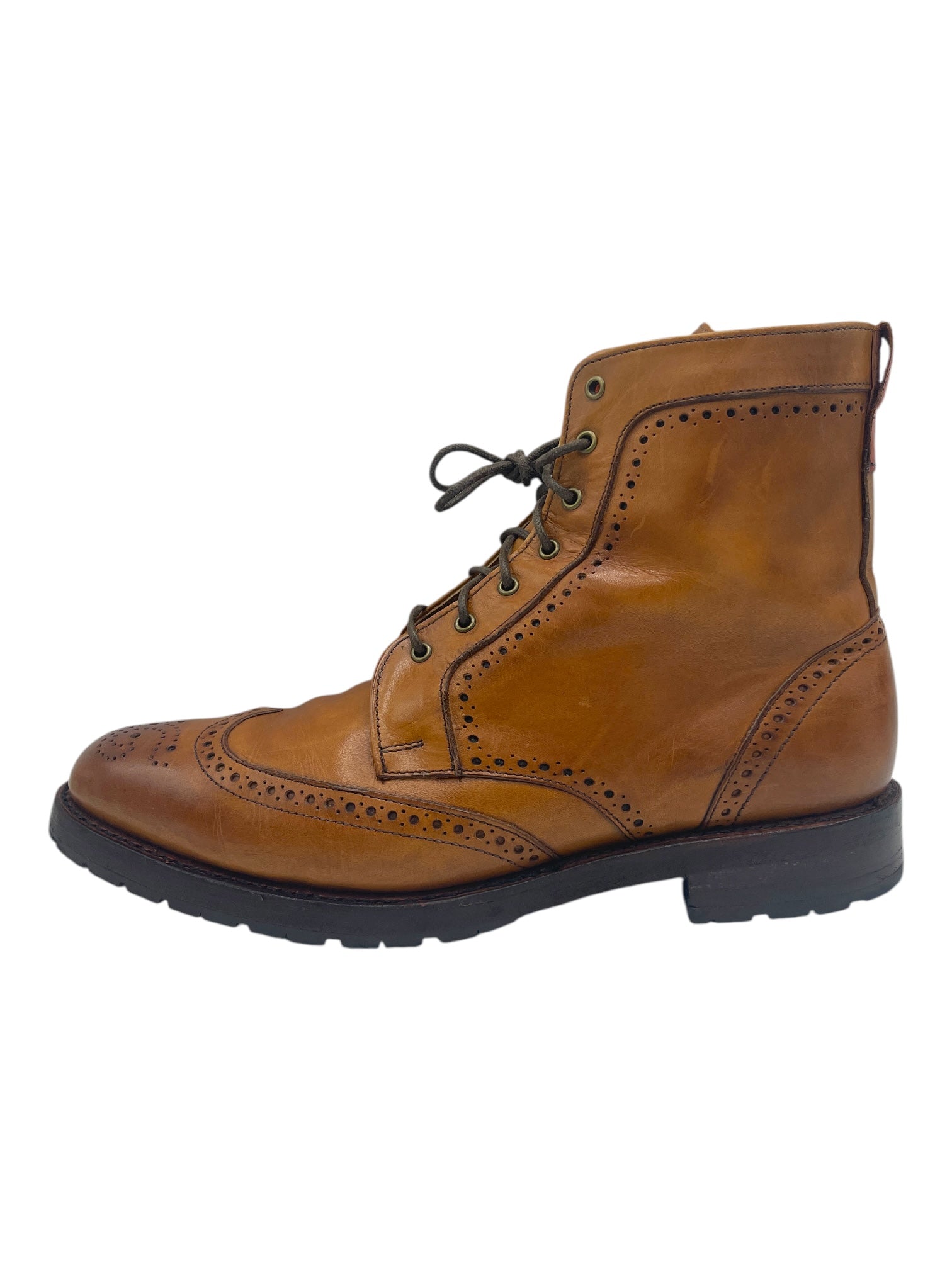 Allen Edmonds Tan Leather Dalton Wingtip Boots 10 M W