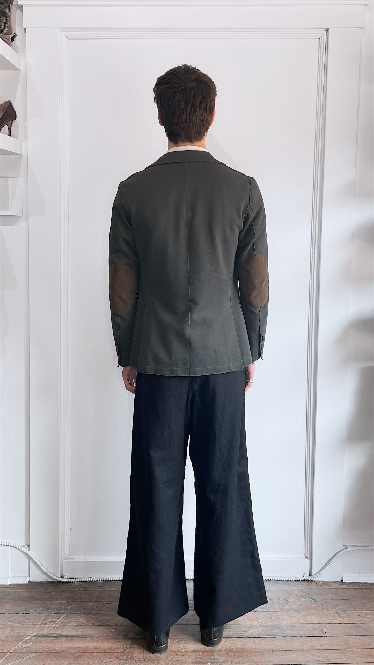 Eleventy Dark Green Cotton Blend Soft Jacket 36