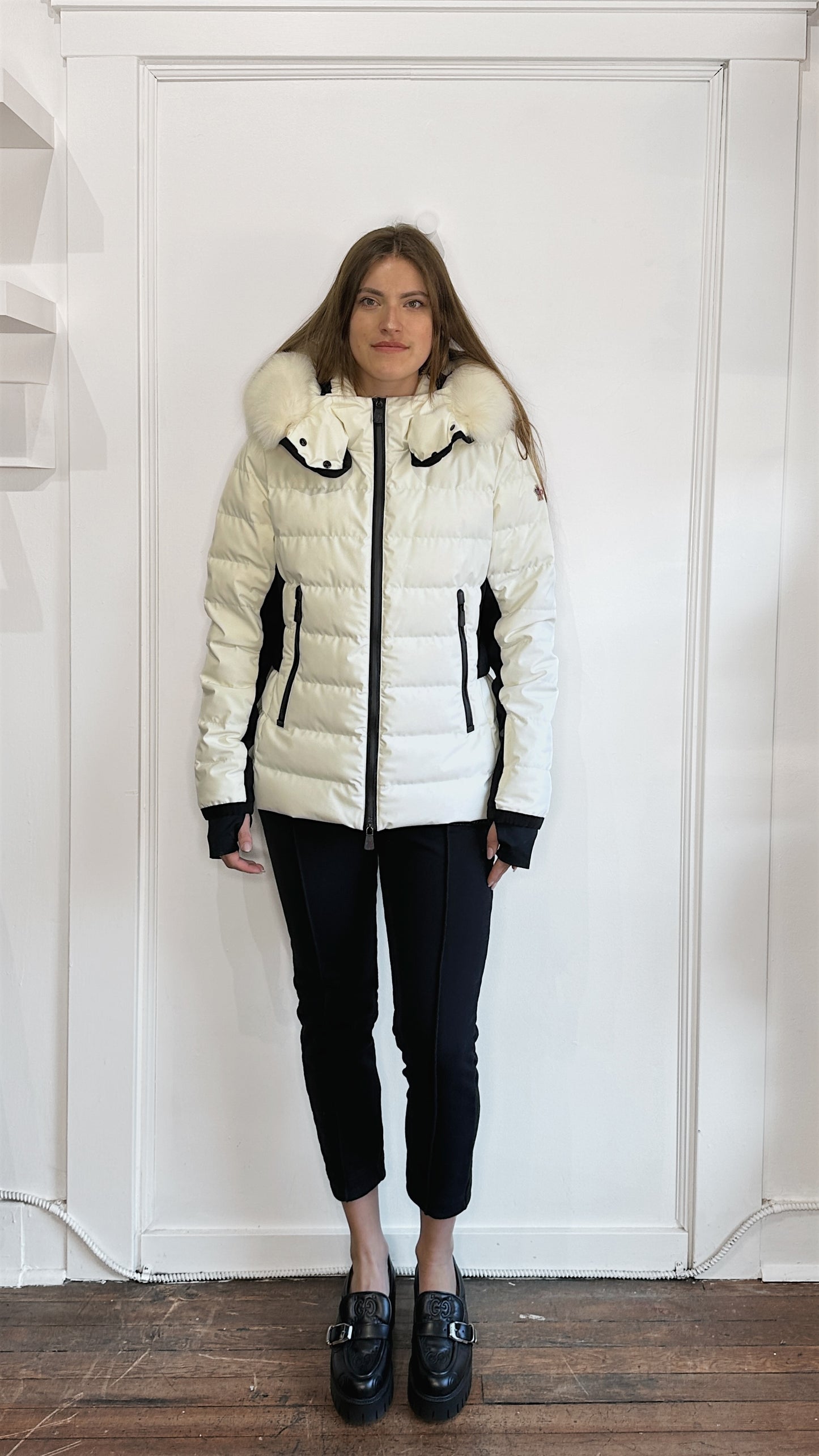 Moncler Grenoble White Down Filled Lamoura Jacket XXL