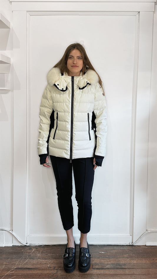 Moncler Grenoble White Down Filled Lamoura Jacket XXL
