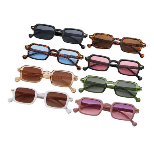 Rectangle Frame Minimal Everyday Sunglasses