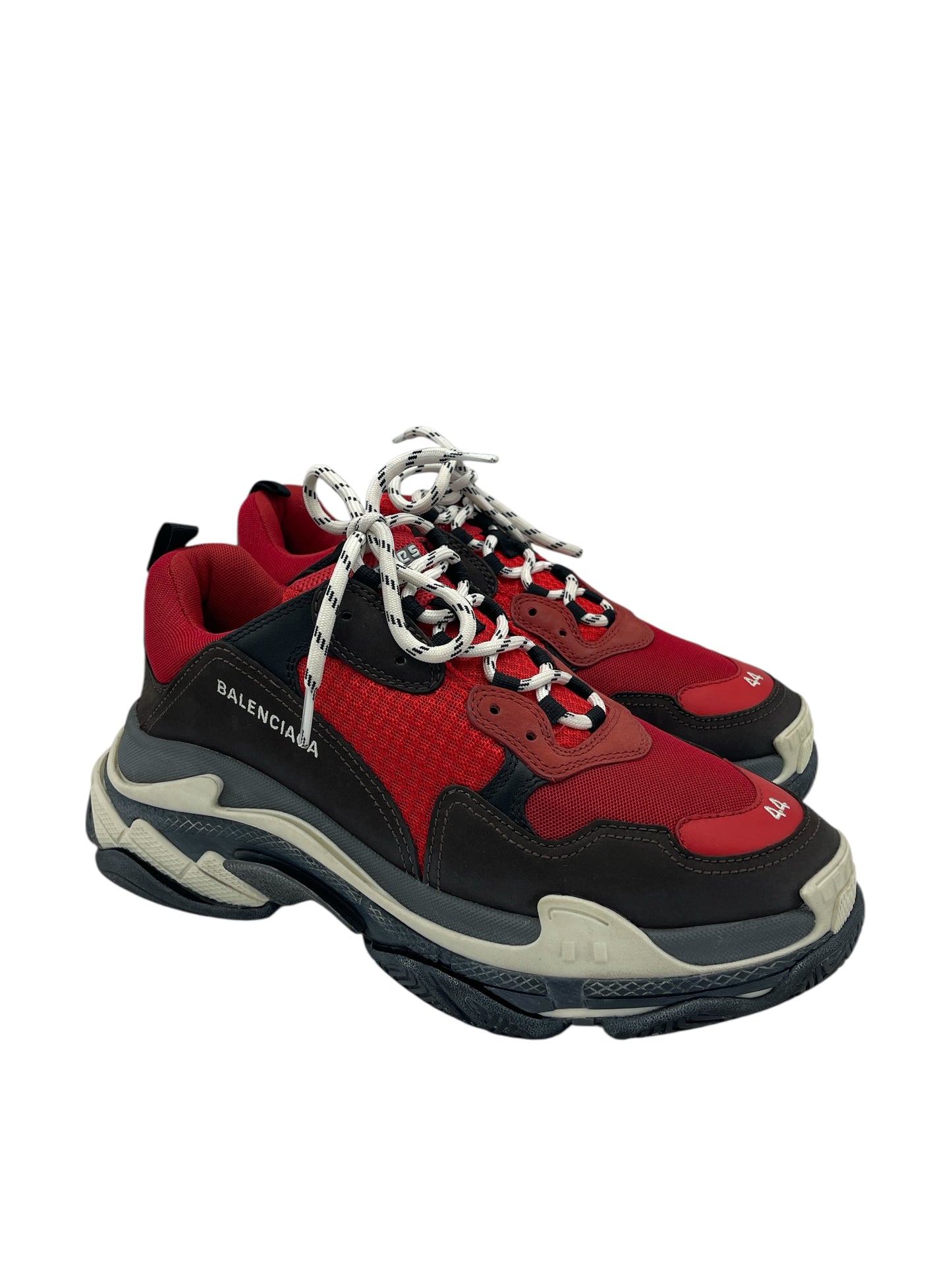 Balenciaga Red Black Triple S Sneakers 11 M / 12.5 W