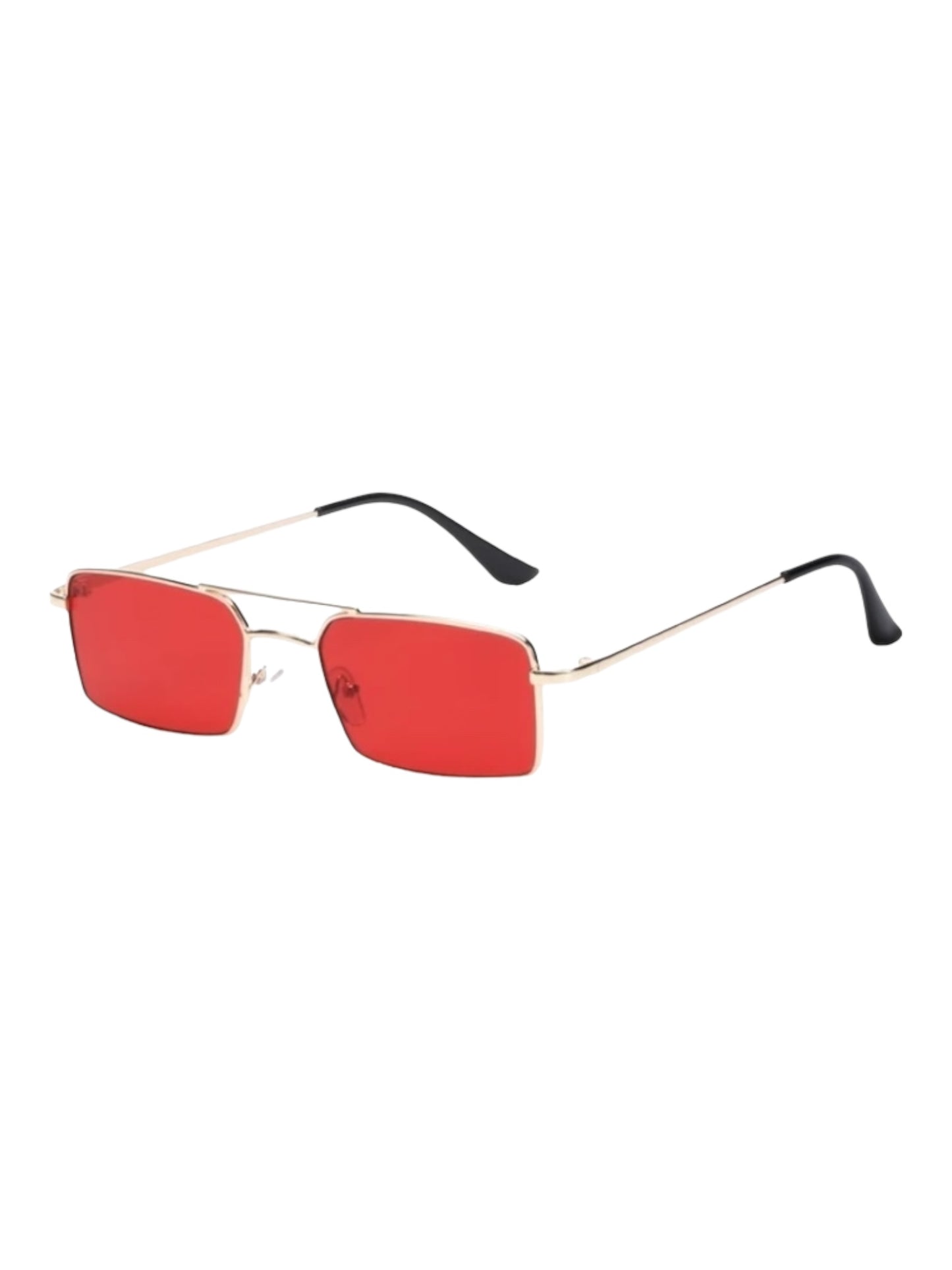 Rectangle Metal Frame Aviator Style Everyday Sunglasses