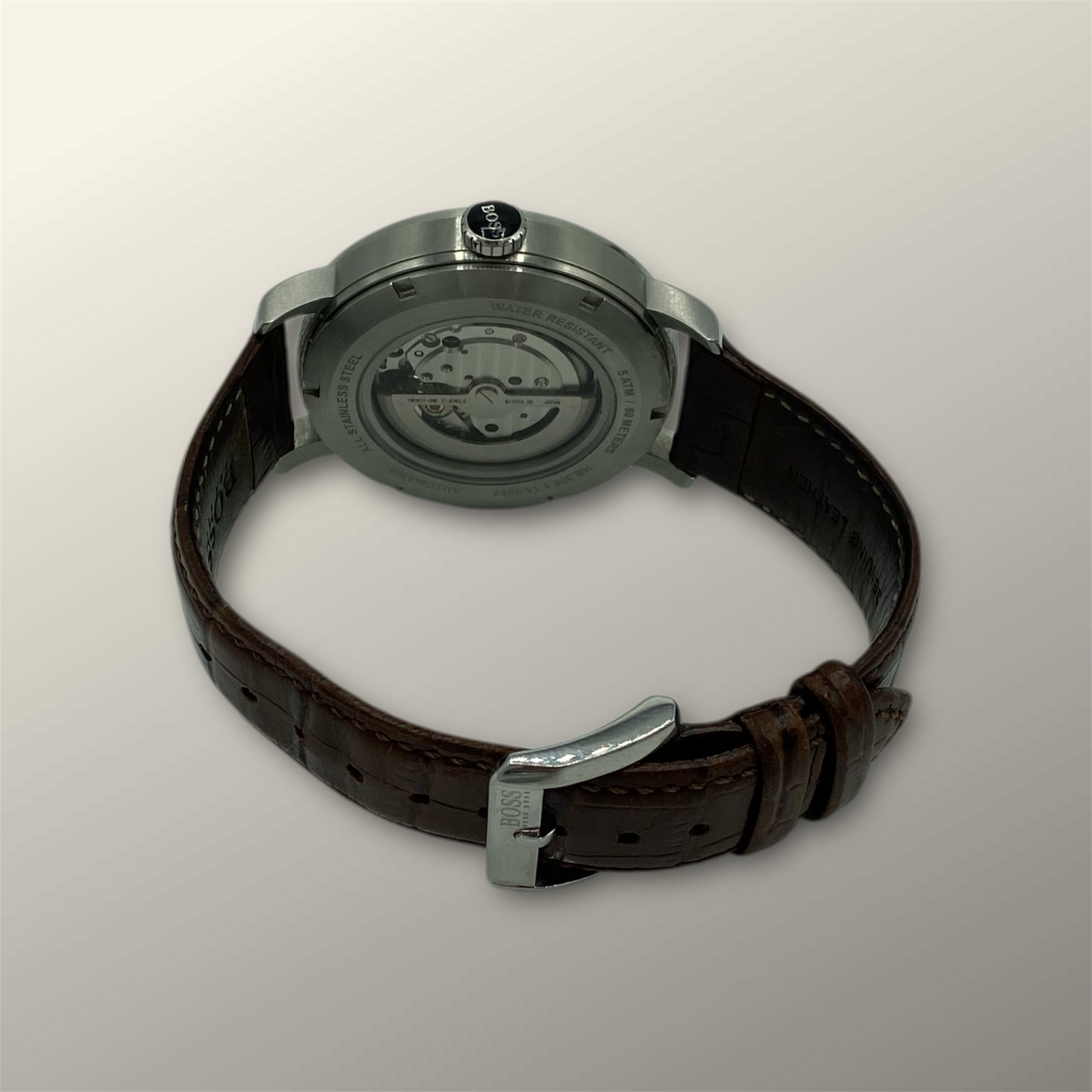 Hugo Boss Brown & Silver Signature Automatic Watch