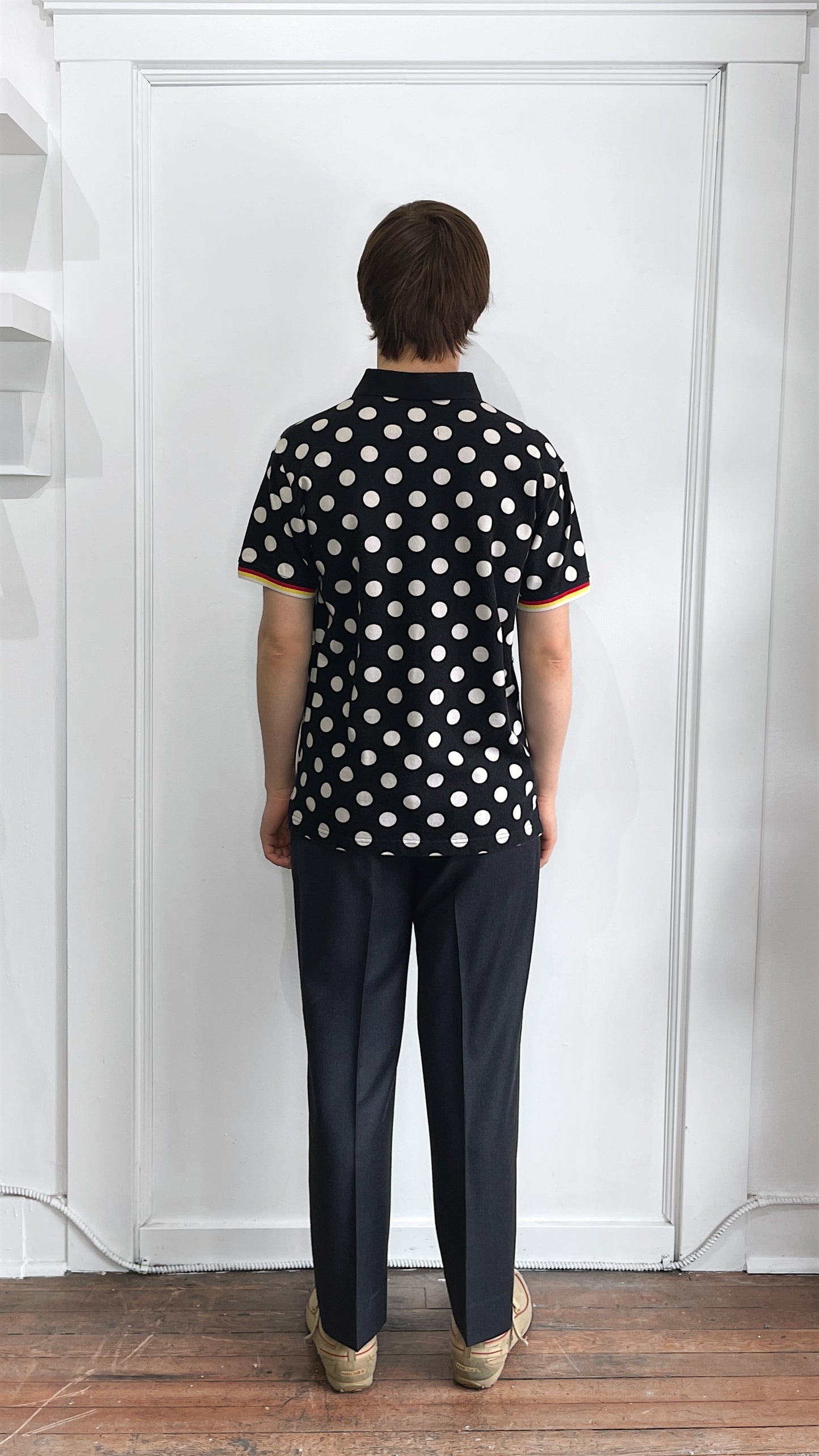 Billionaire Boys Club Black & White Polka Dot Polo Shirt Medium