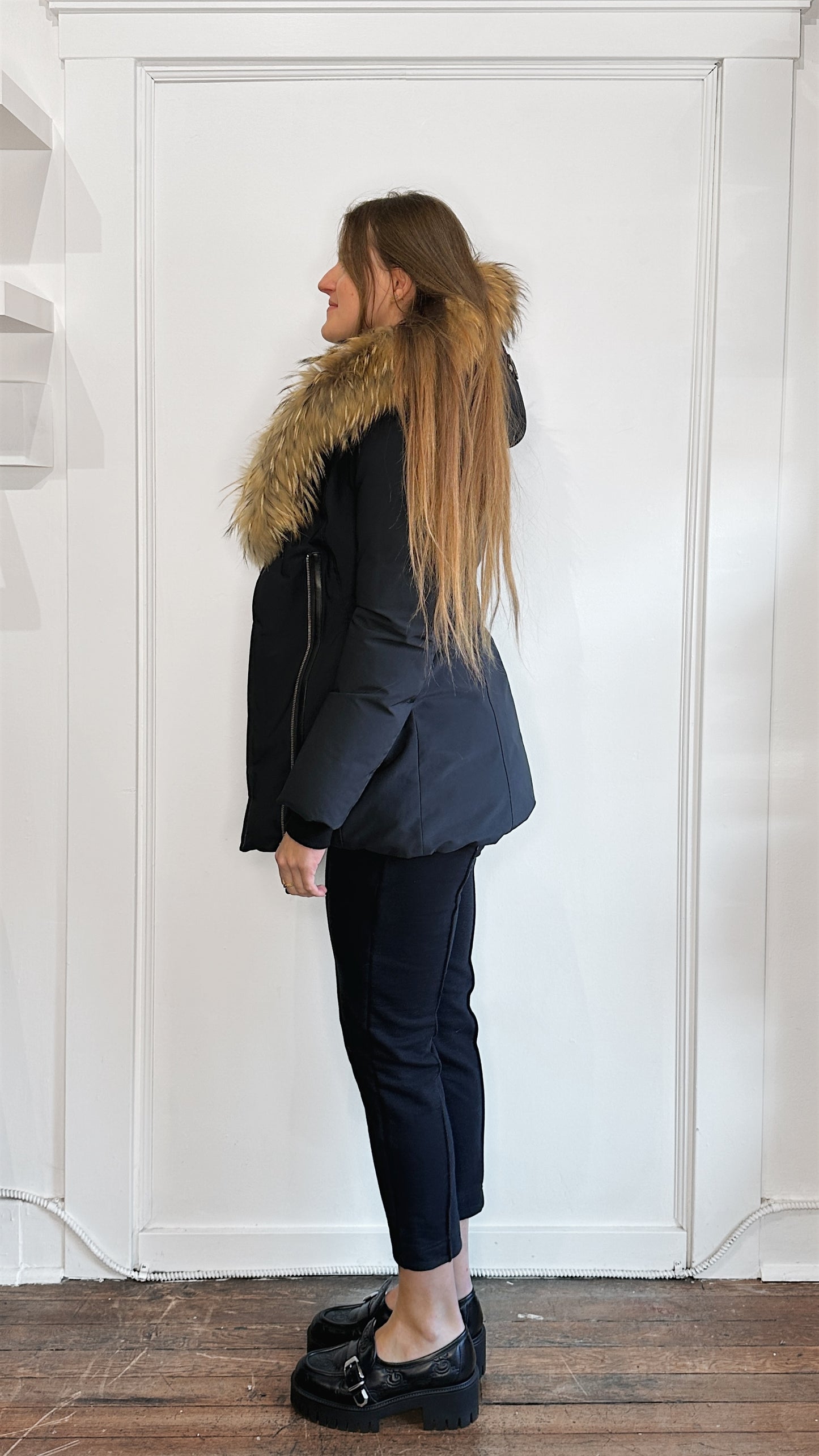 Mackage Navy Blue Down Filled Akiva Jacket Extra Small