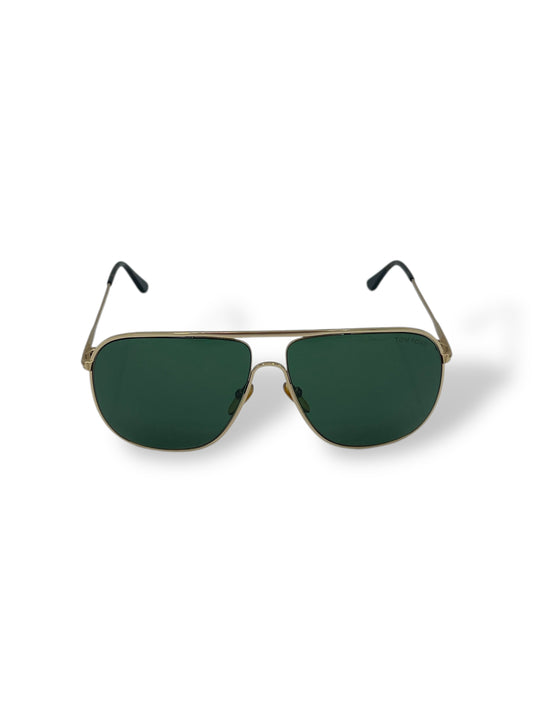 Tom Ford Gold & Tortoiseshell Dominic Aviator Sunglasses