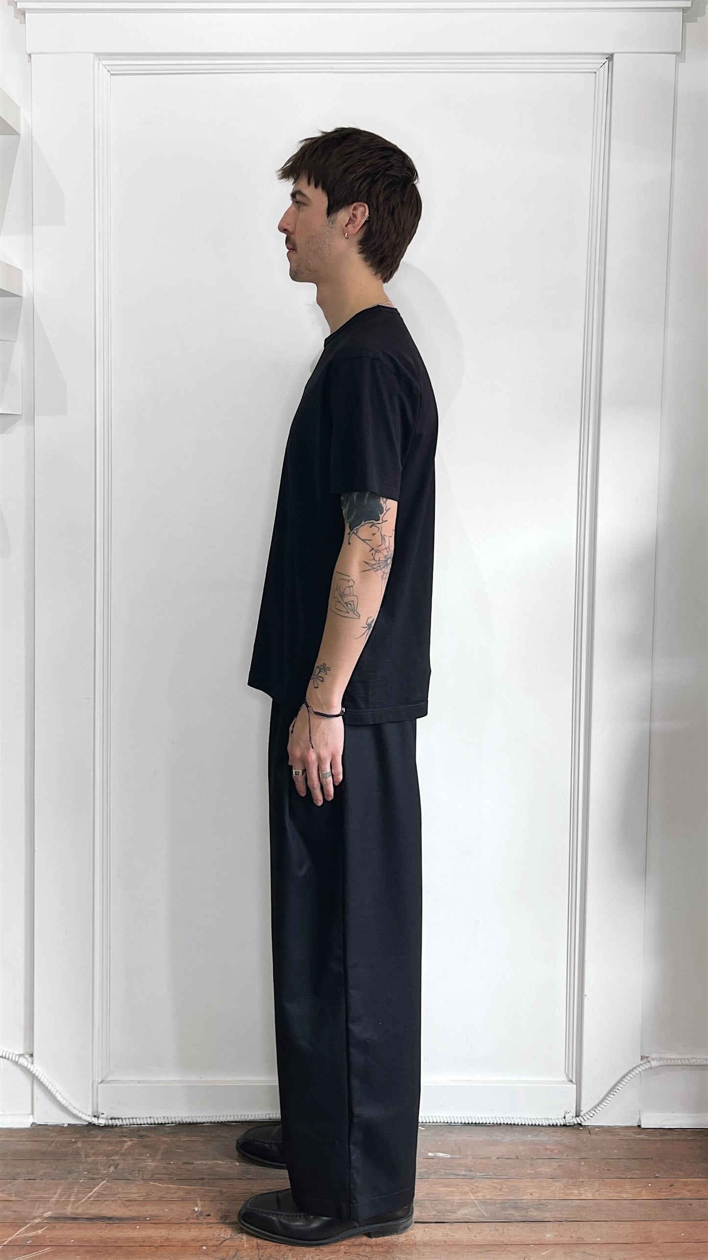 Sunspel Black Lightweight Cotton T-Shirt Extra Large