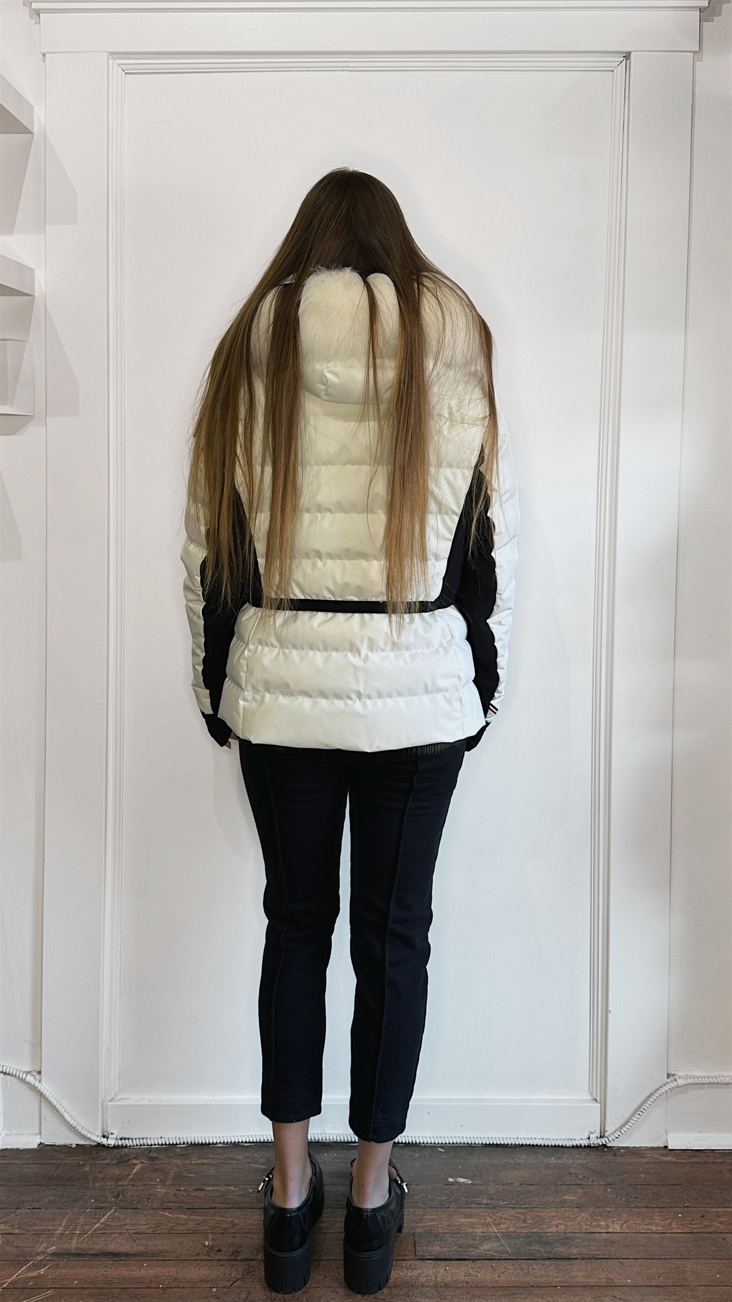 Moncler Grenoble White Down Filled Lamoura Jacket XXL