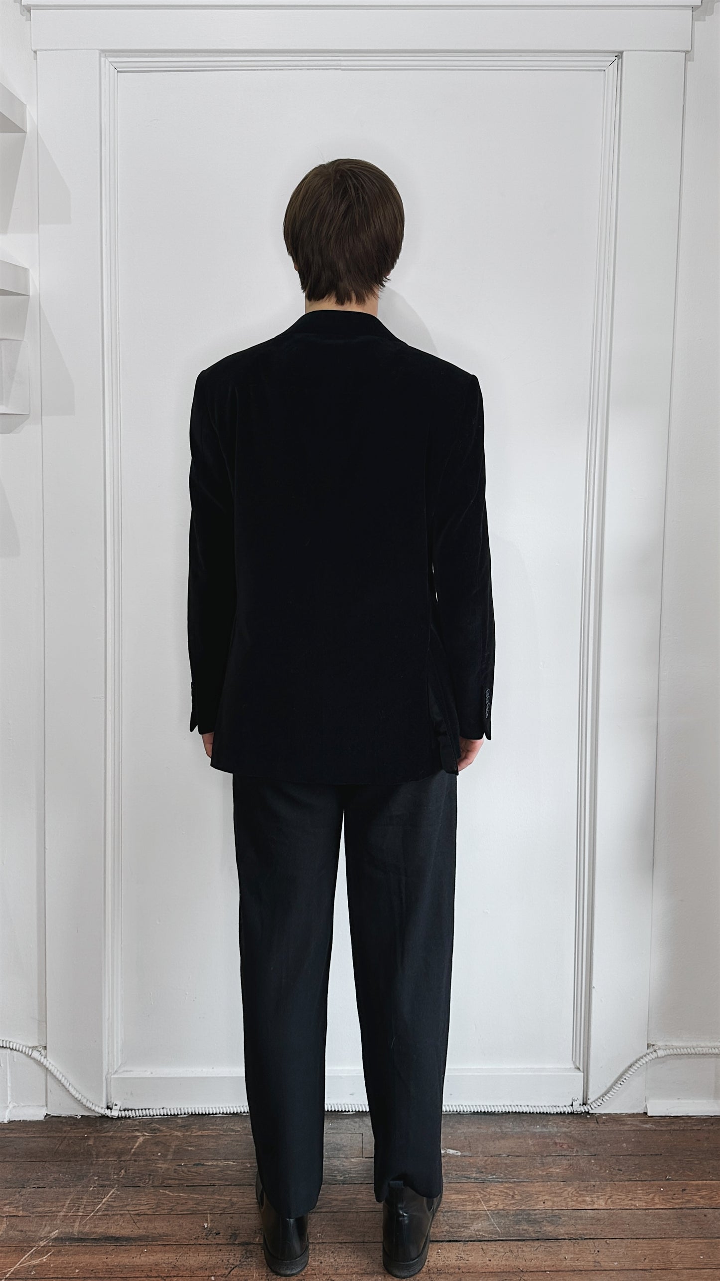 Canali Black Velvet Sport Coat 38