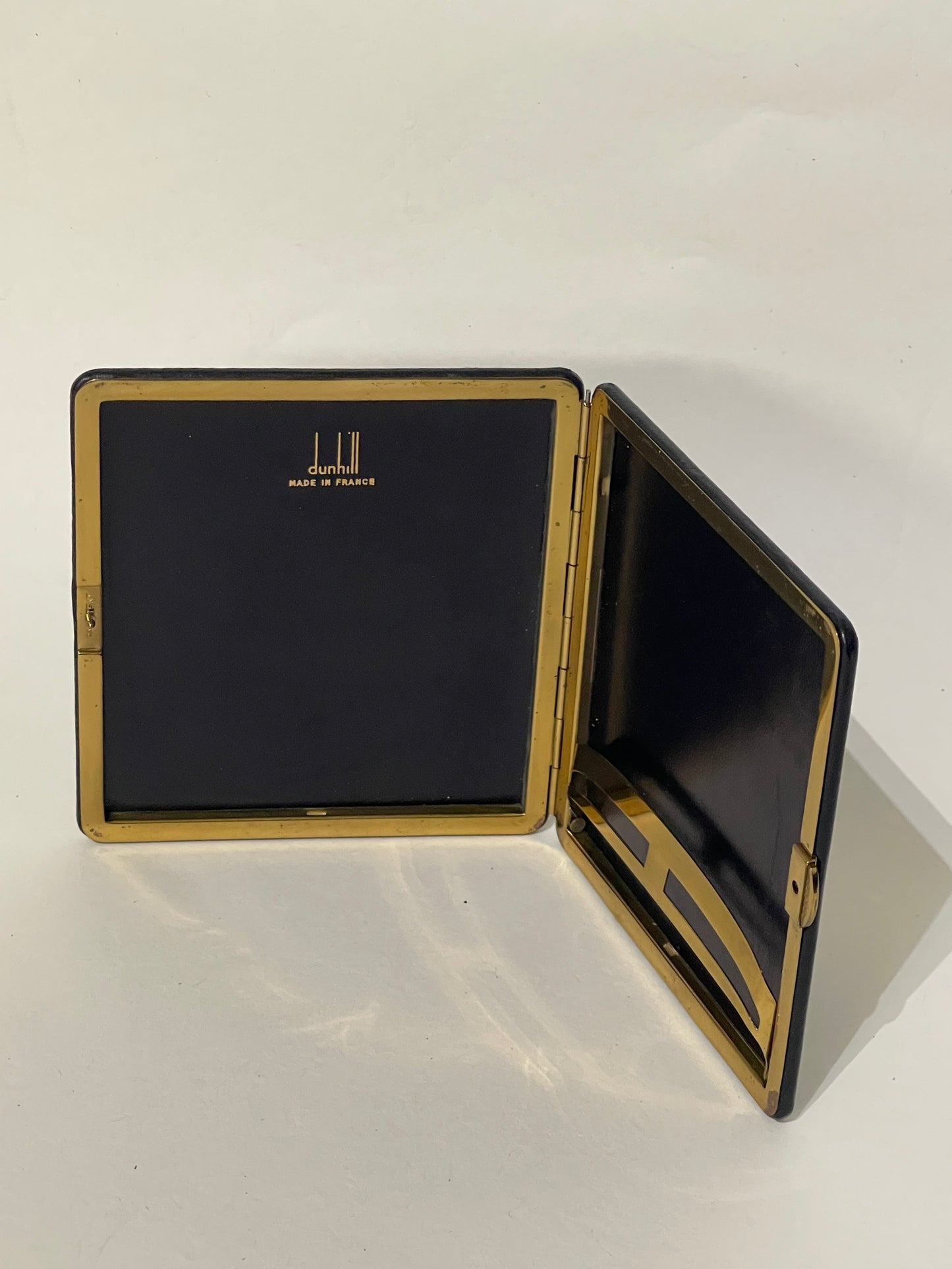 Dunhill Black Leather & Gold Cigarette Case