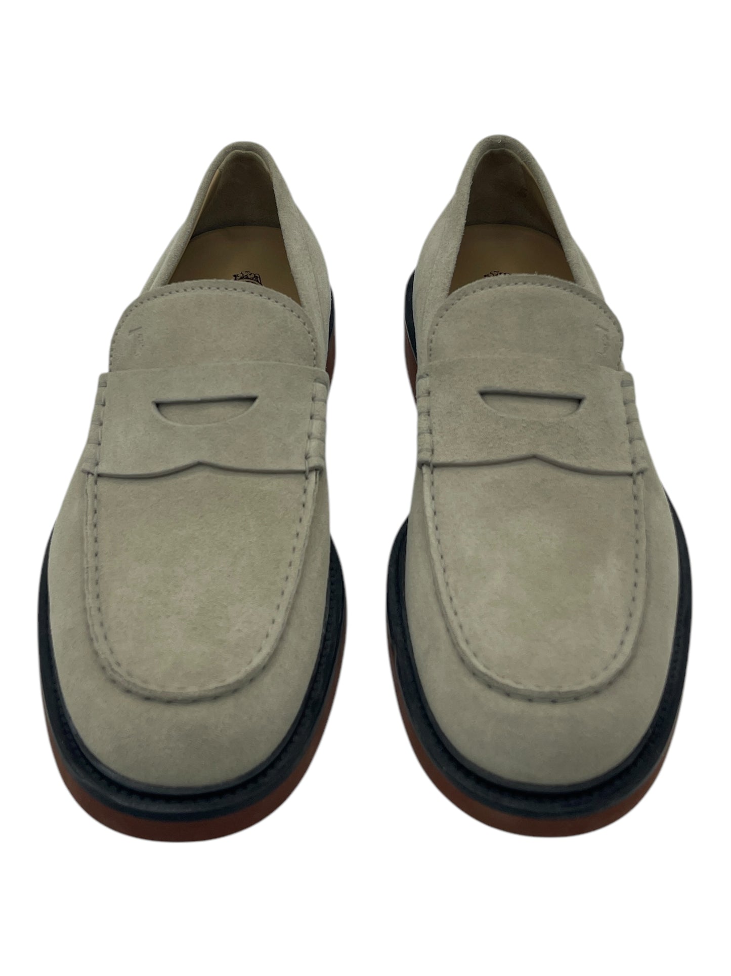 Tod's Light Beige Suede Penny Loafers 10.5 M / 12 W