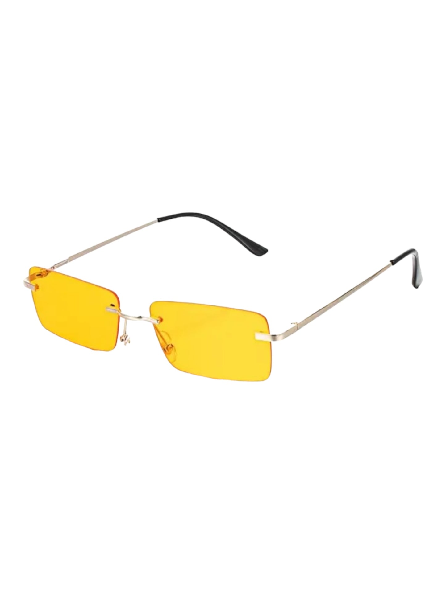 Frameless Rounded Rectangular Sunglasses