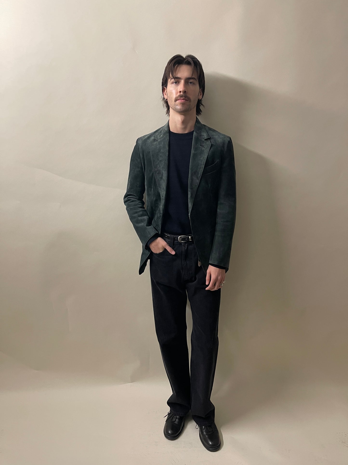 Tom Ford Dark Green Suede Blazer 38