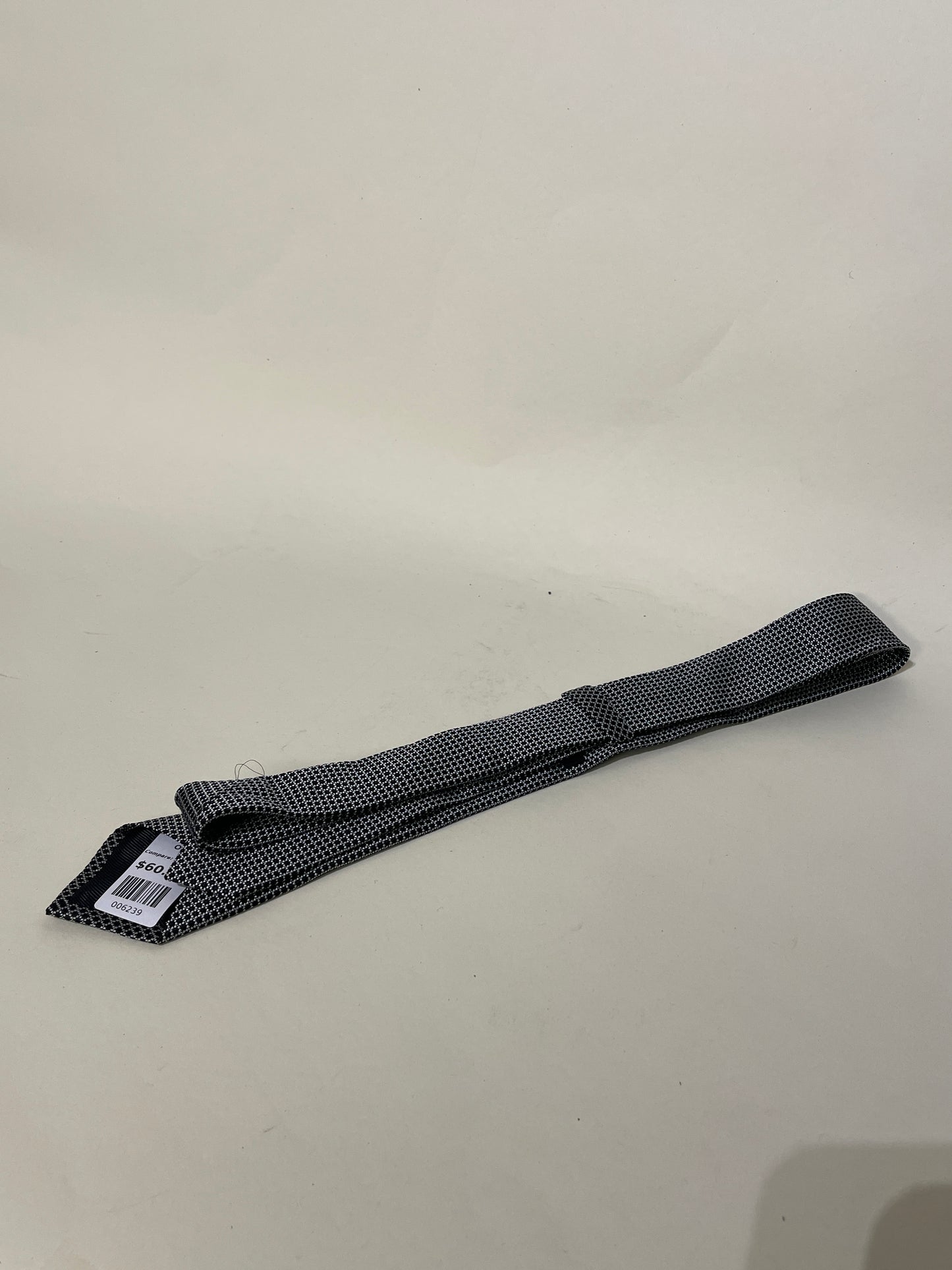 Dolce & Gabbana Black & Grey Diamond Print Silk Tie