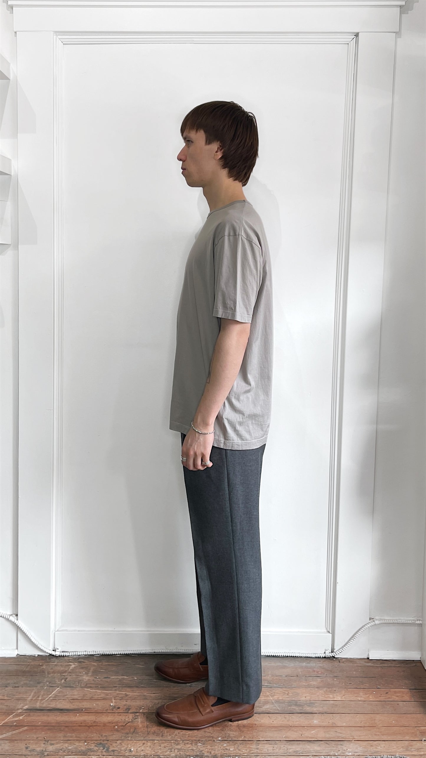 Sunspel Taupe Lightweight Cotton T-Shirt Extra Large