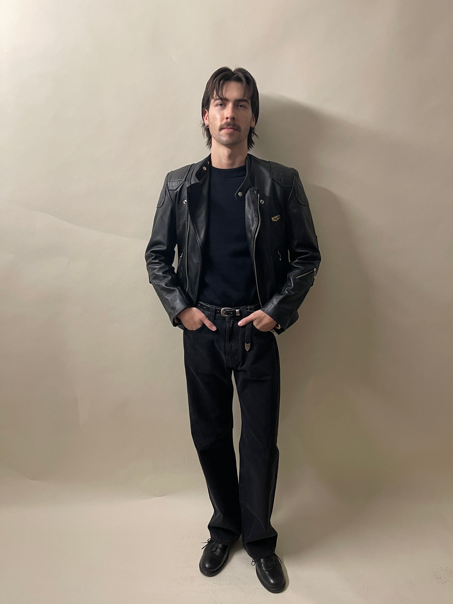 Lewis Leathers Black Cowhide Super Monza No. 445 Jacket 36