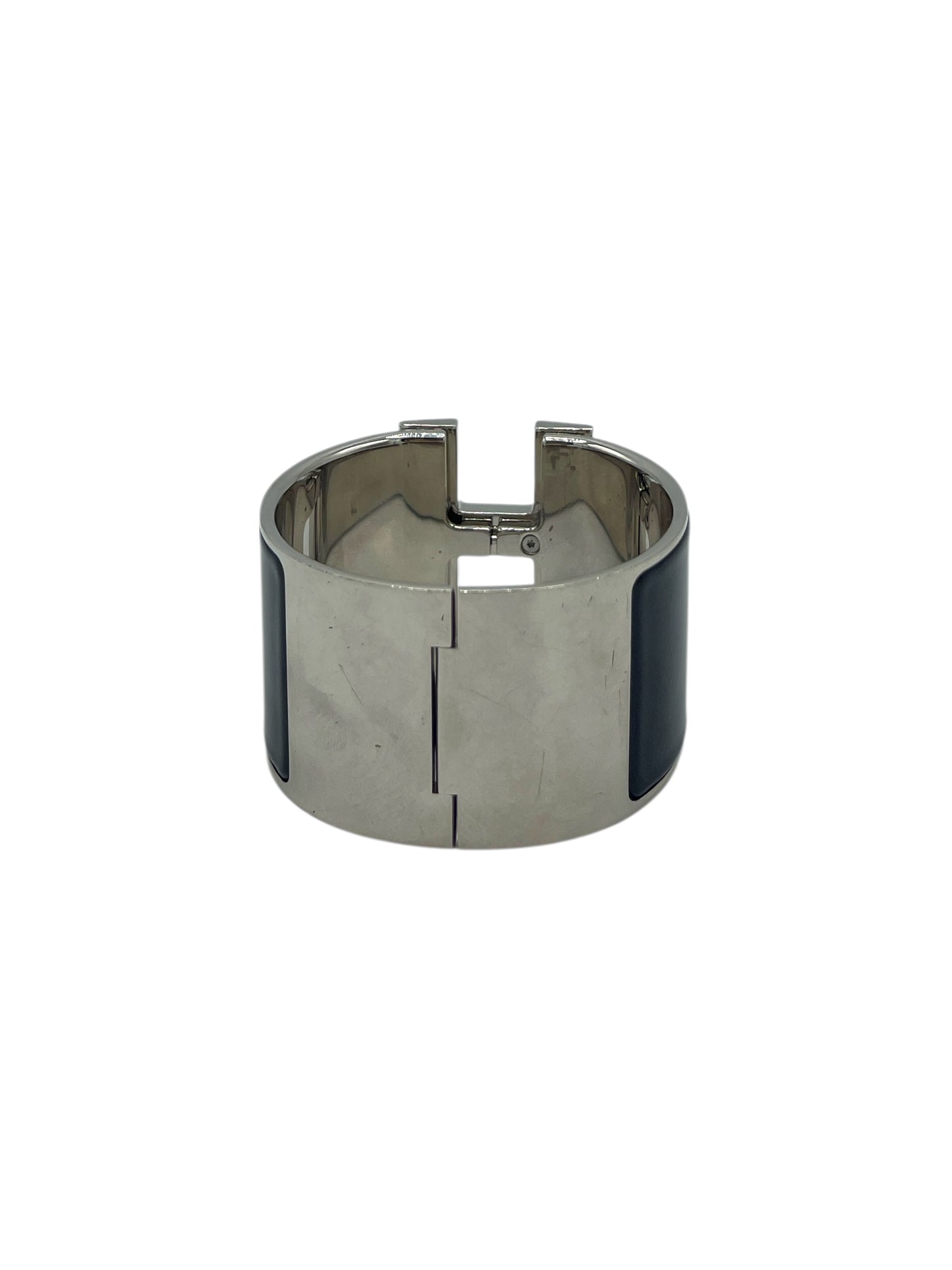 Hermes Black & Silver Clic Clac 'H' Bracelet