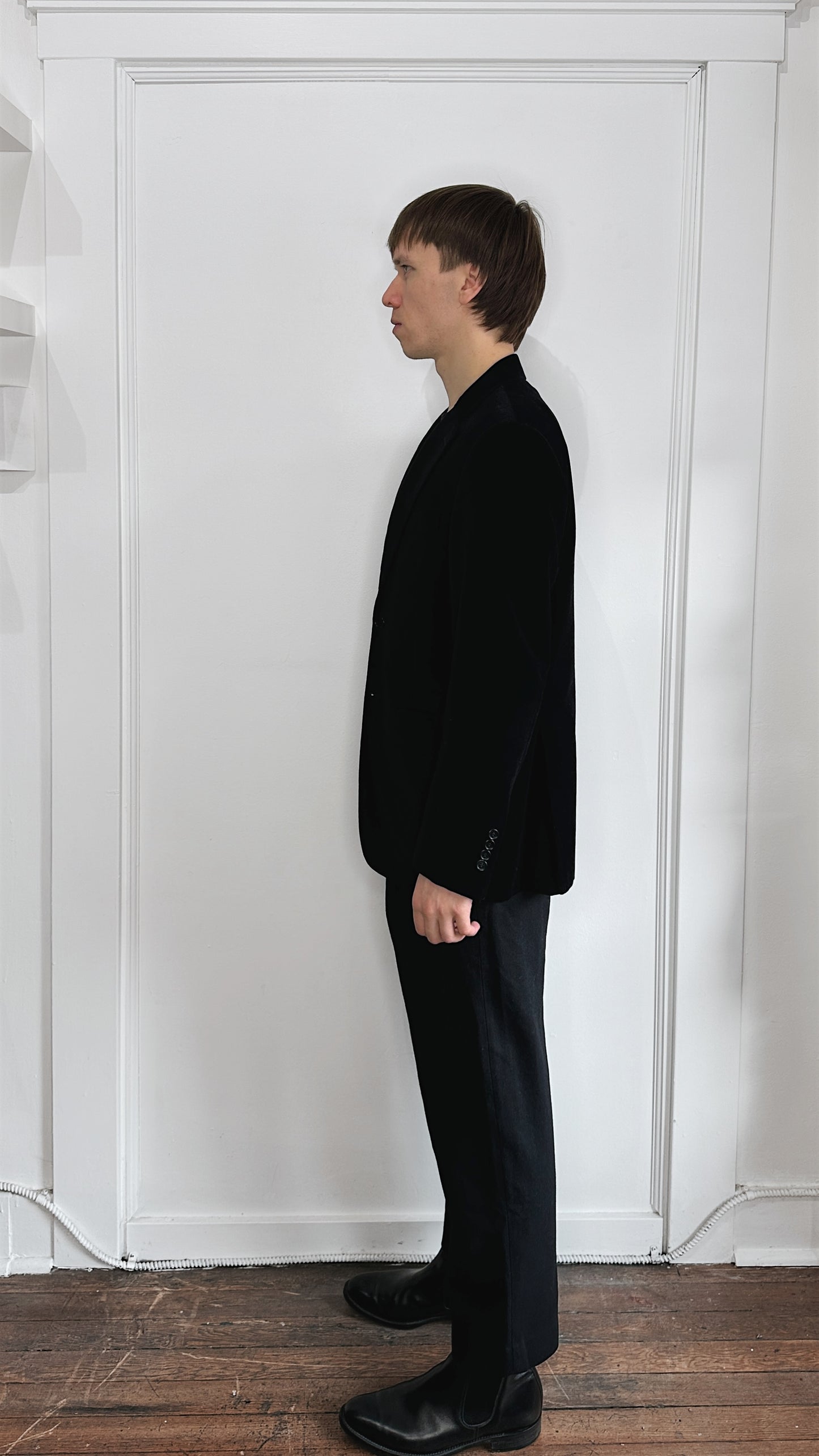 Canali Black Velvet Sport Coat 38