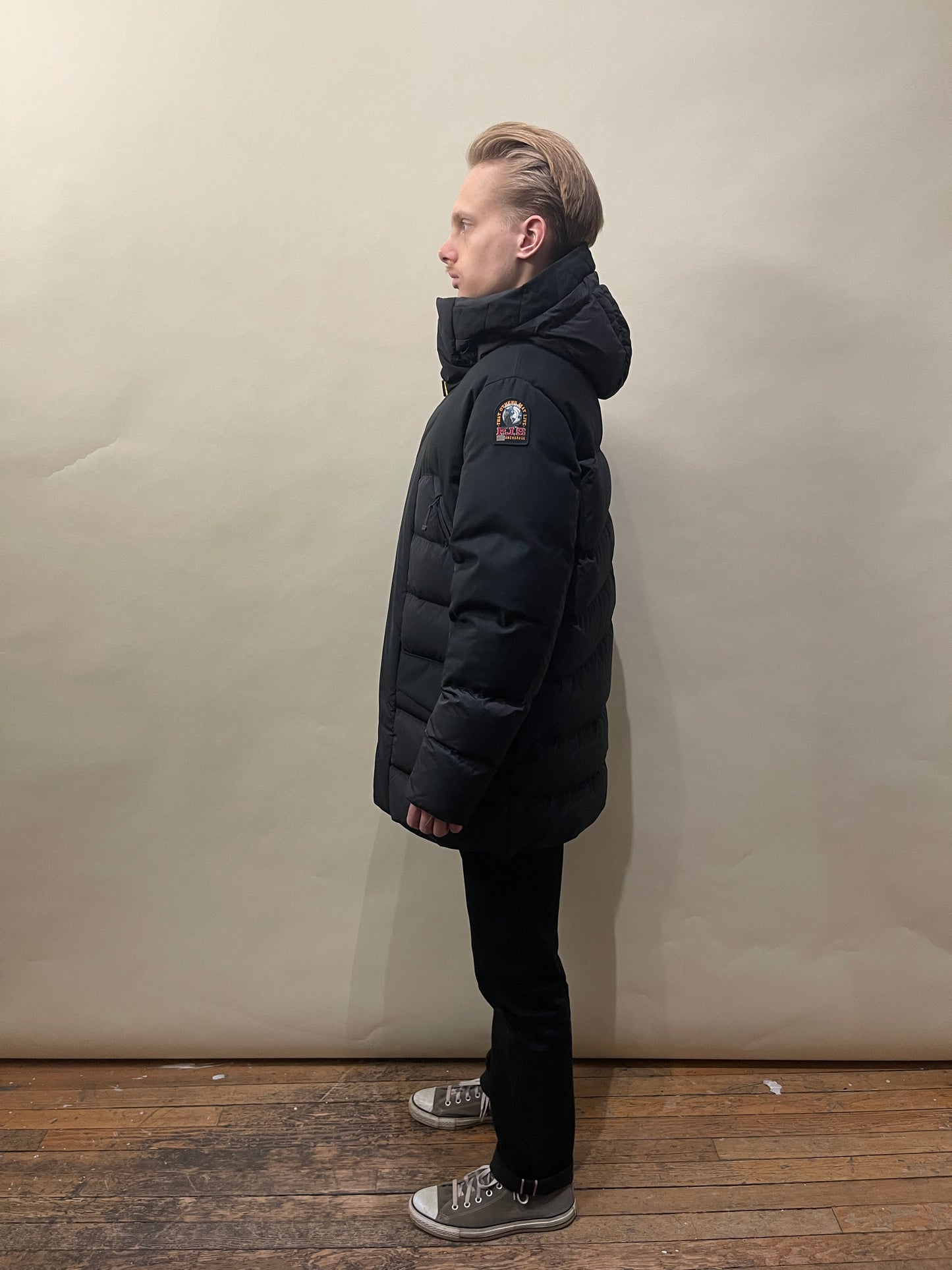 Parajumpers Black Down Filled Hikari Jacket Medium - M