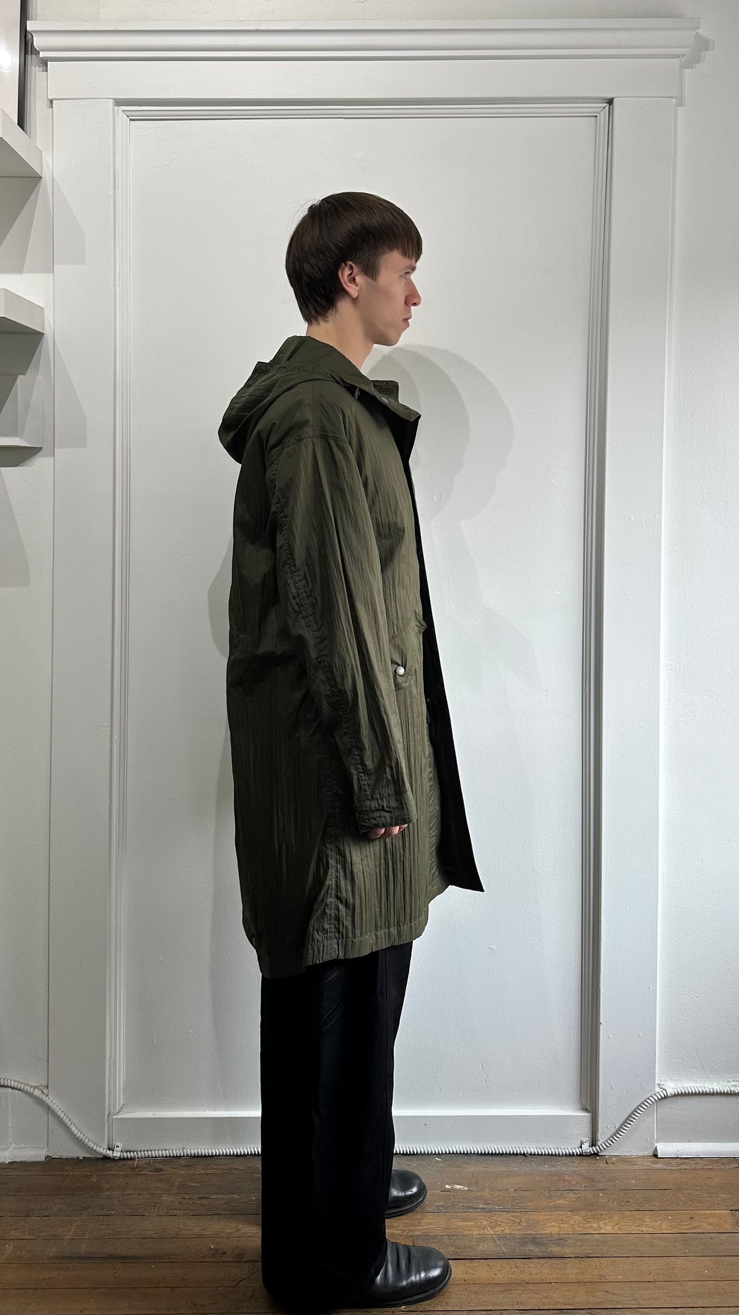 Helmut Lang Army Green Lightweight Parachute Parka Extra Small - XS