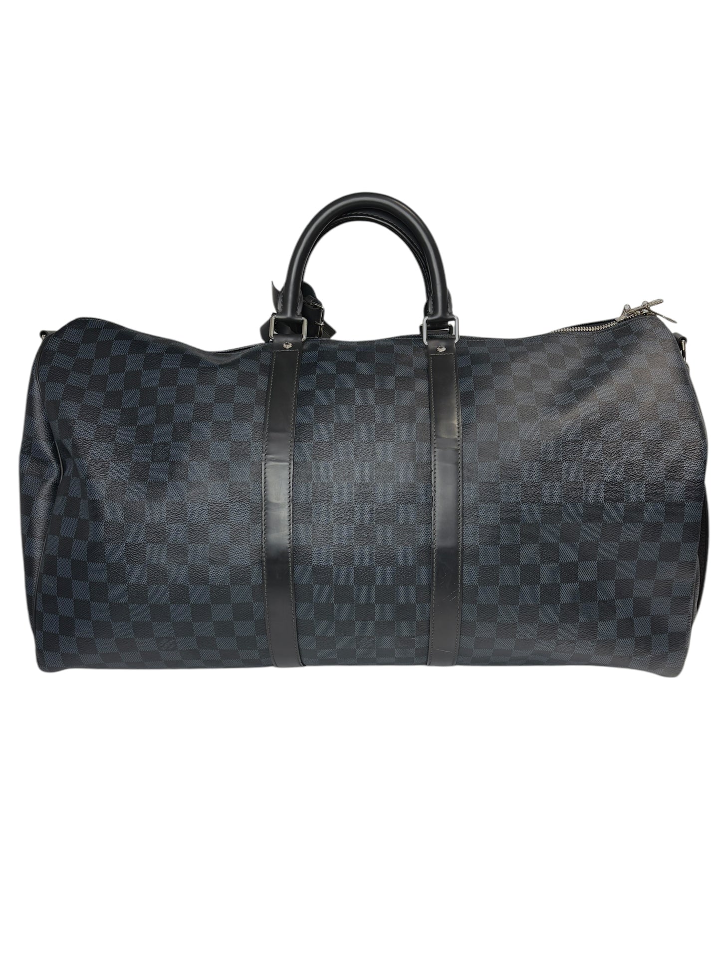 Louis Vuitton Navy & Black Coated Canvas Damier Keepall Bandoulière 55
