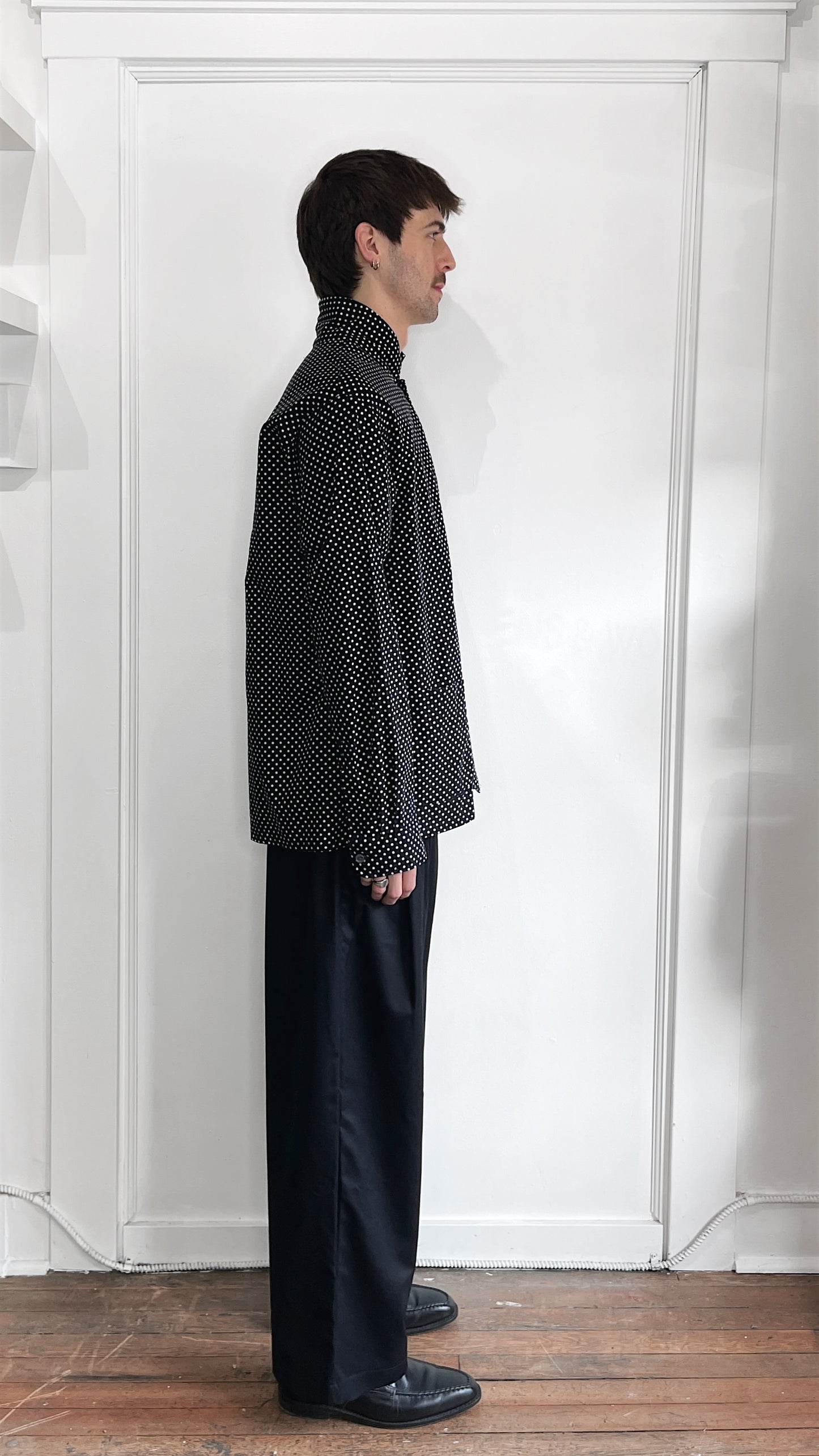 Rough & Tumble Black & White Polka Dot Lightweight Camp Chore Overshirt Extra Large