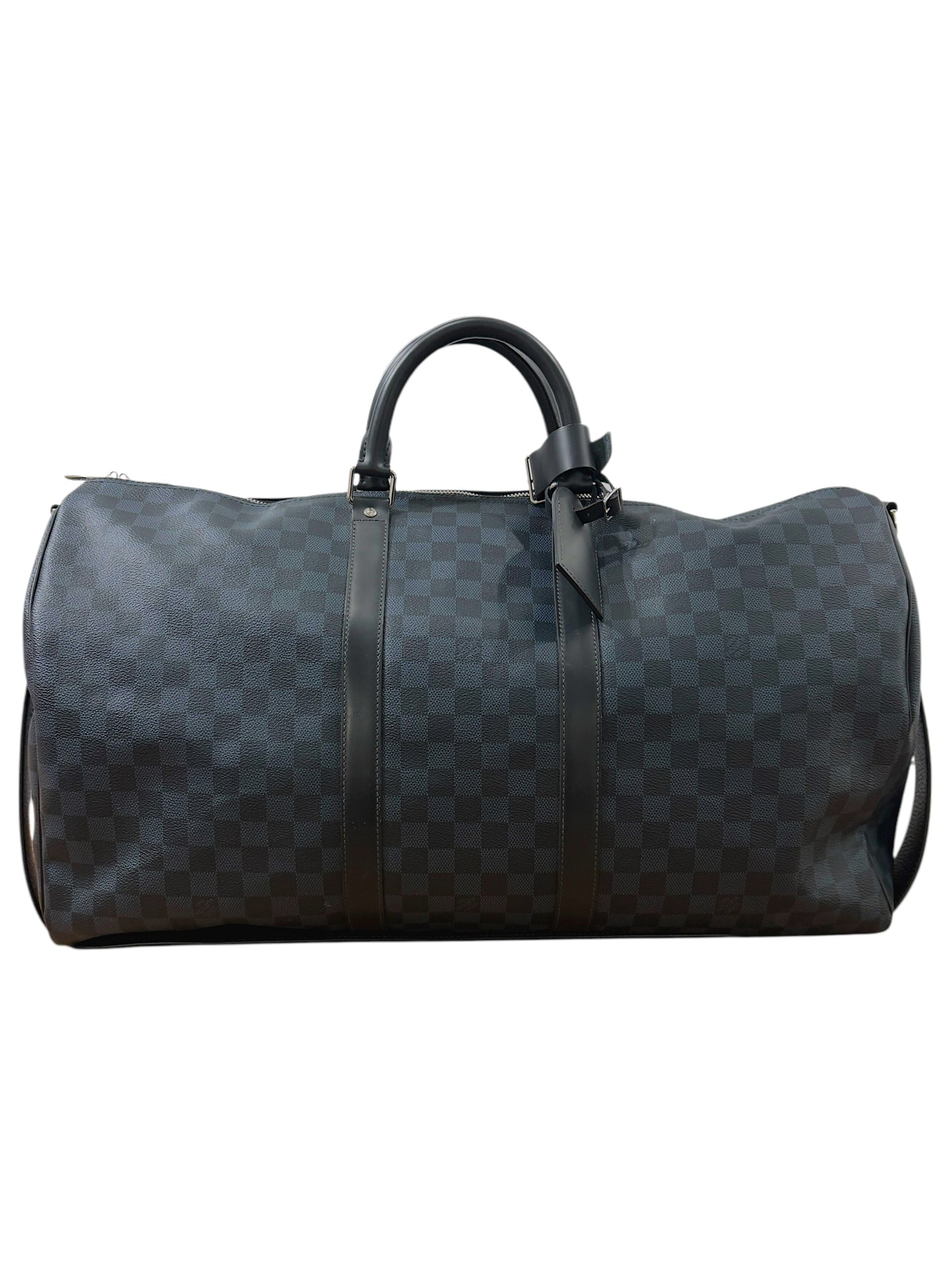 Louis Vuitton Navy & Black Coated Canvas Damier Keepall Bandoulière 55