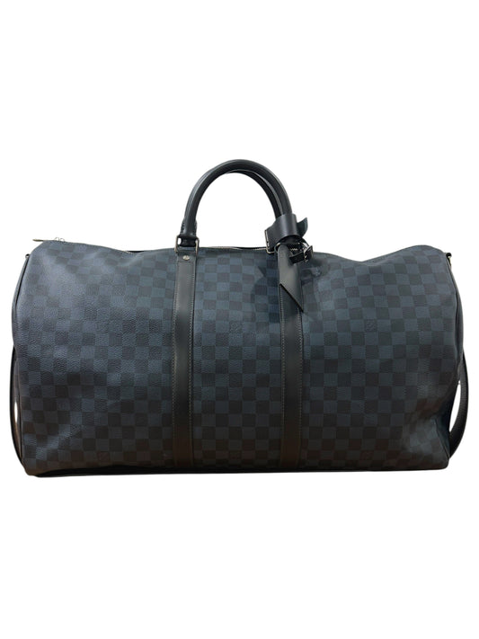 Louis Vuitton Navy & Black Coated Canvas Damier Keepall Bandoulière 55