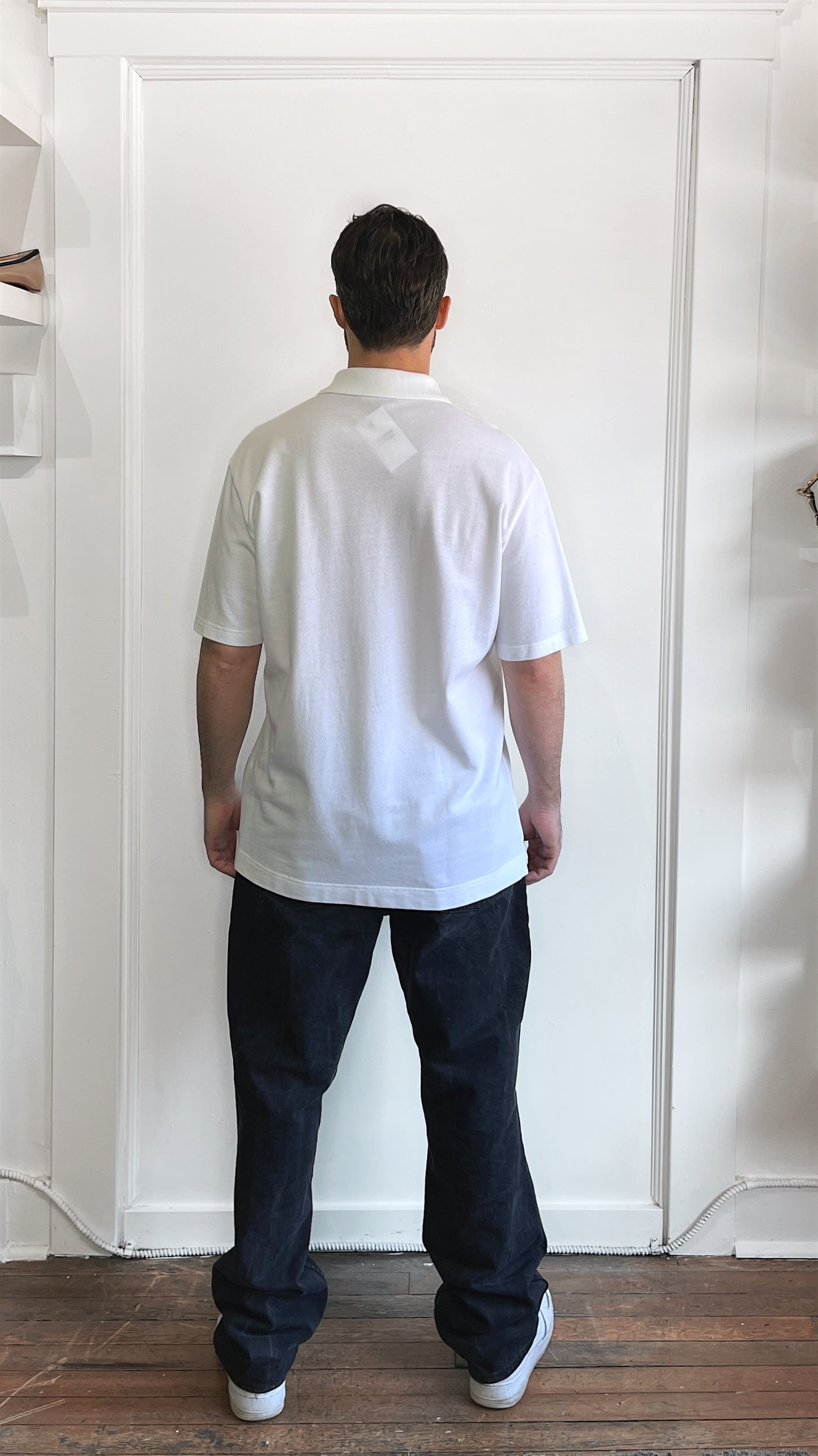 Acne Studios White Patch Chest Logo Polo Shirt XXL
