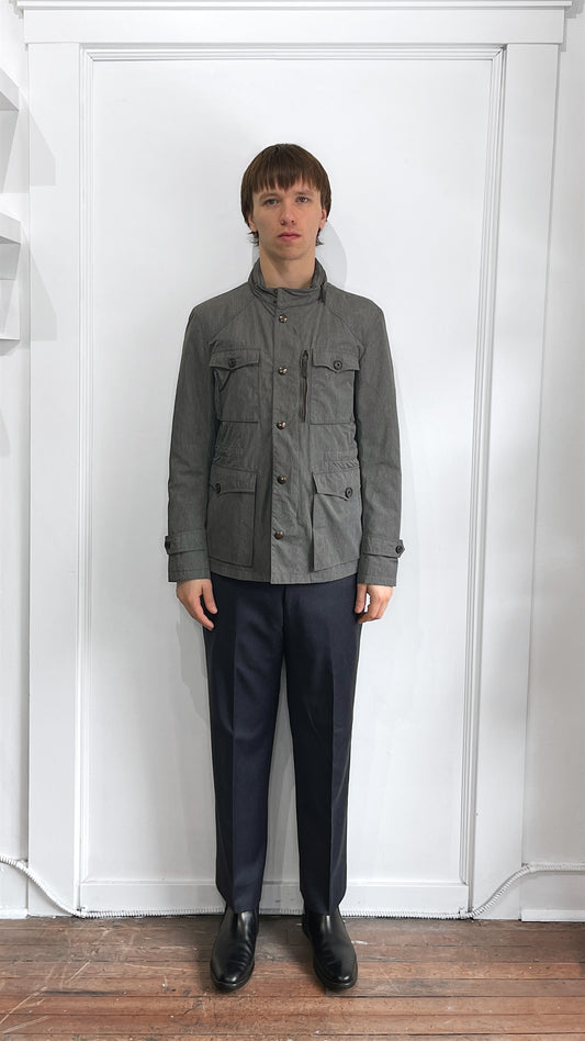 Mason's Sage Green Linen Cotton Field Jacket 38