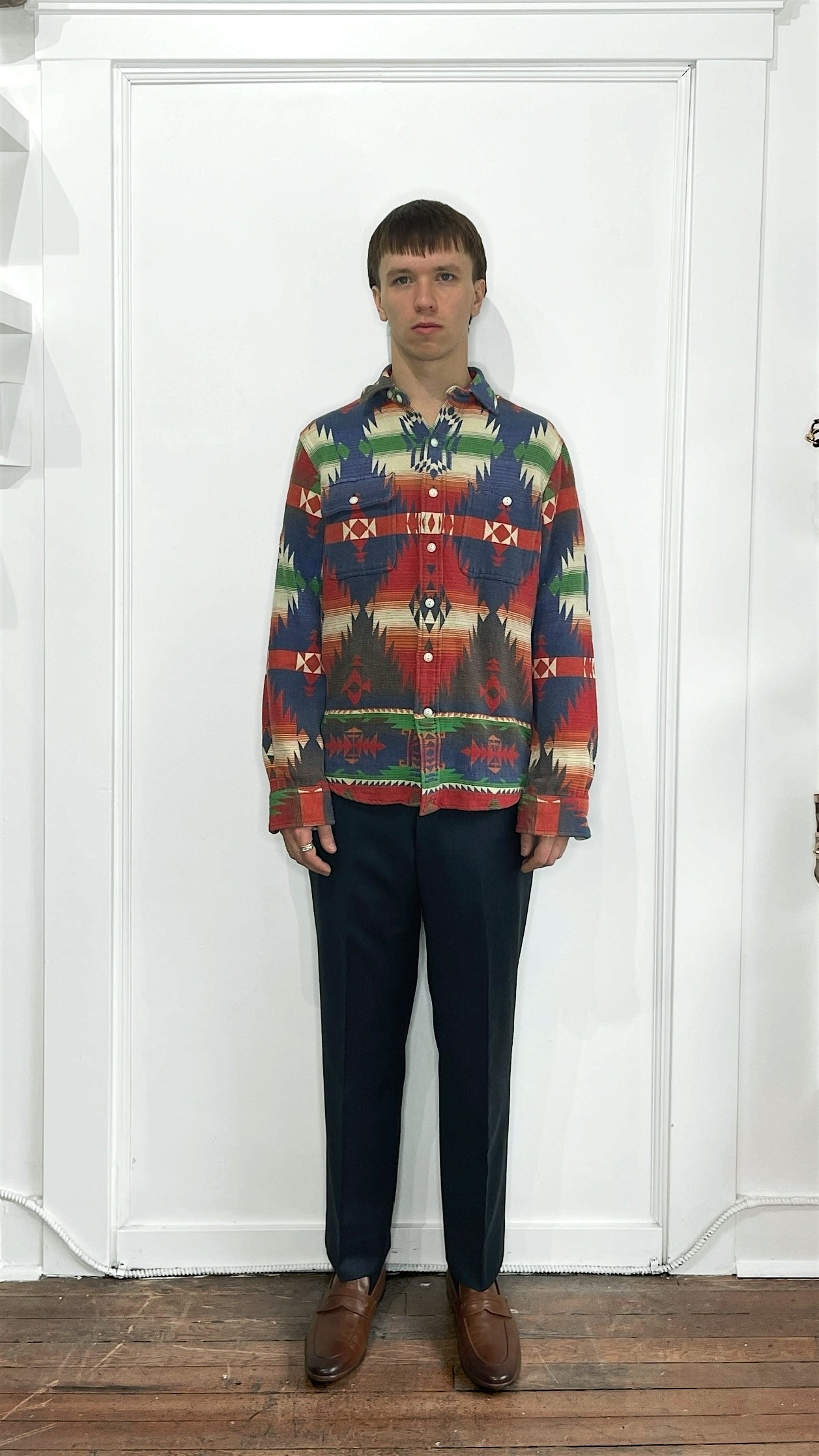 Polo Ralph Lauren Multicolour Southwestern Jacquard Overshirt Small