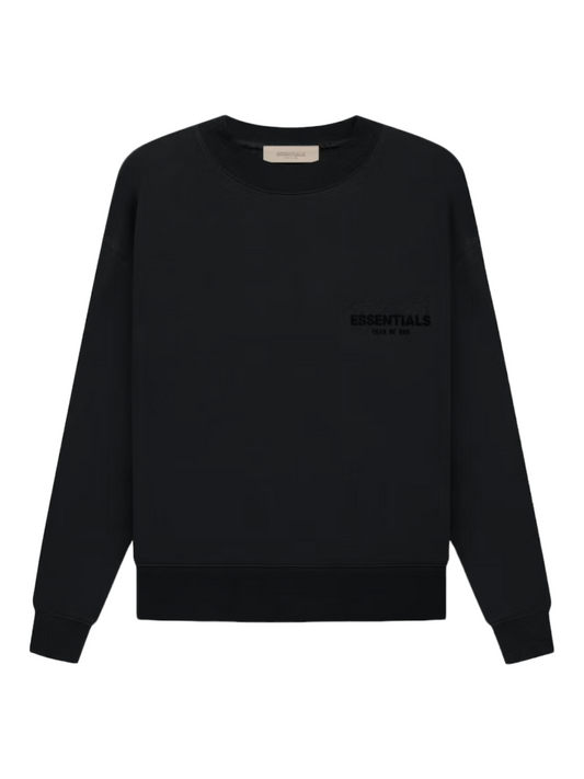Essentials Fear of God Stretch Limo Black Crewneck Sweatshirt SS22 - Genuine Design Luxury Consignment Calgary, Canada New & Pre-Owned Authentic Clothing, Shoes, Accessories.