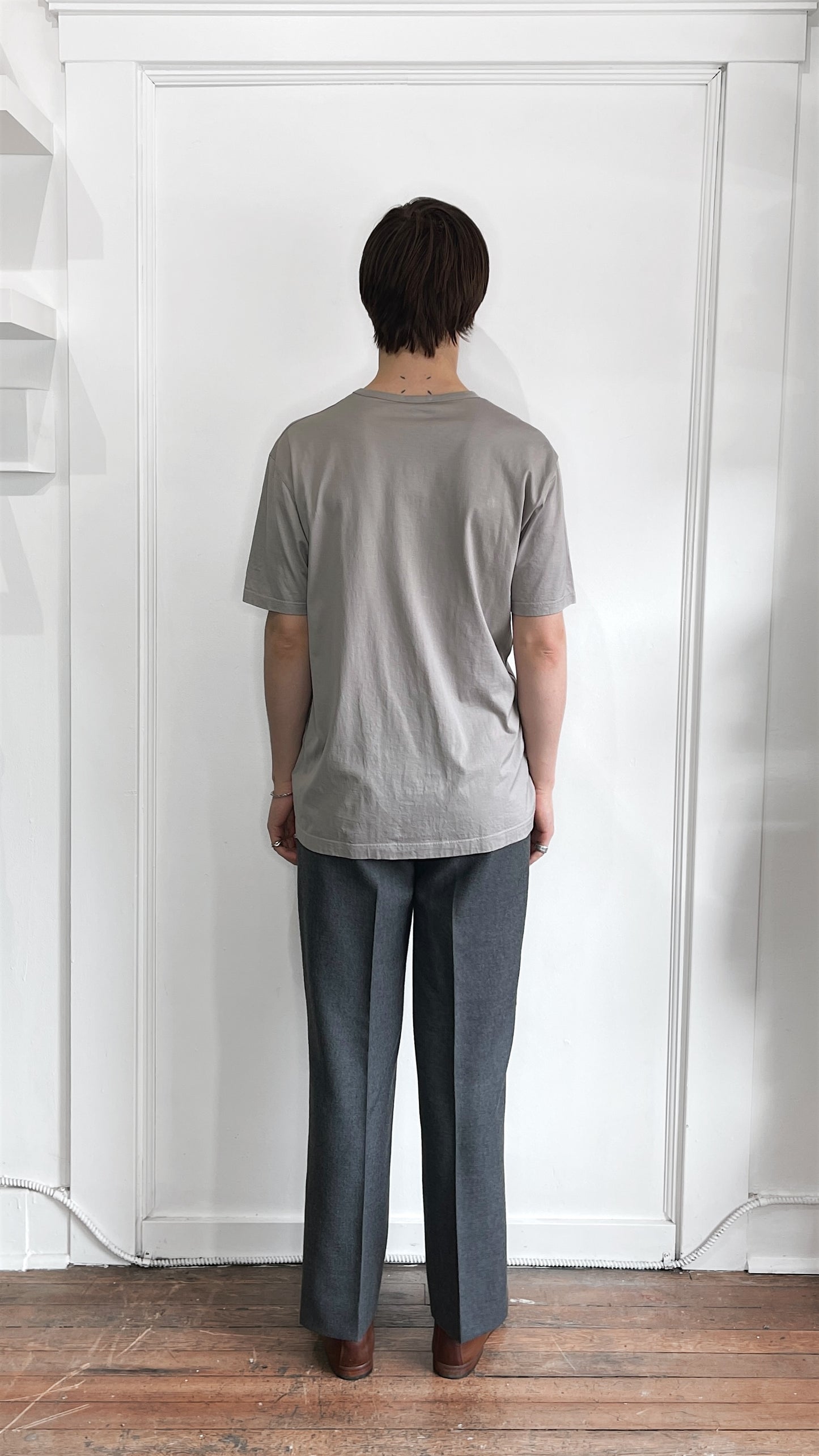 Sunspel Taupe Lightweight Cotton T-Shirt Extra Large