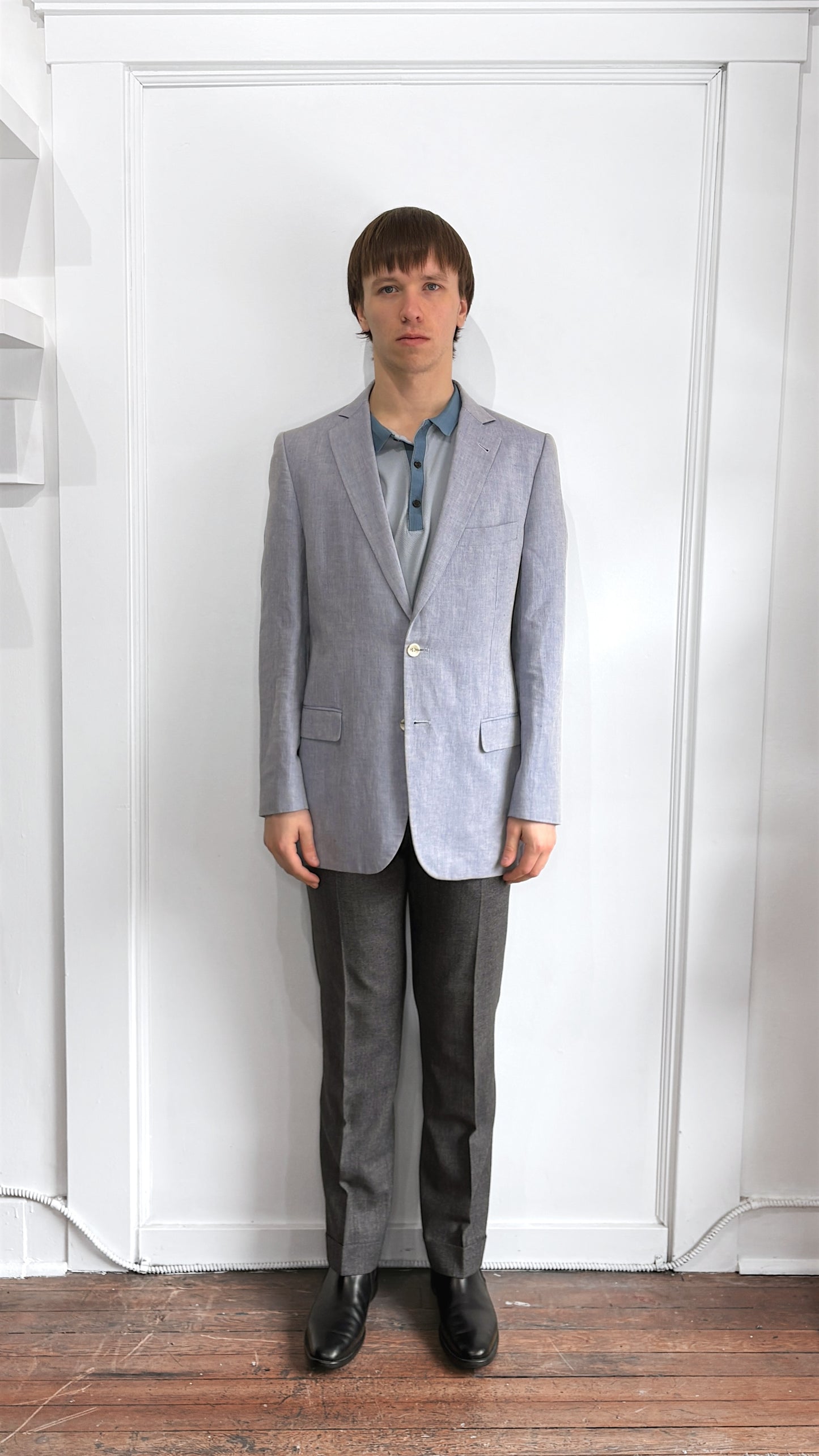 Brooks Brothers Light Blue Linen Cotton Blend Sport Coat 40R